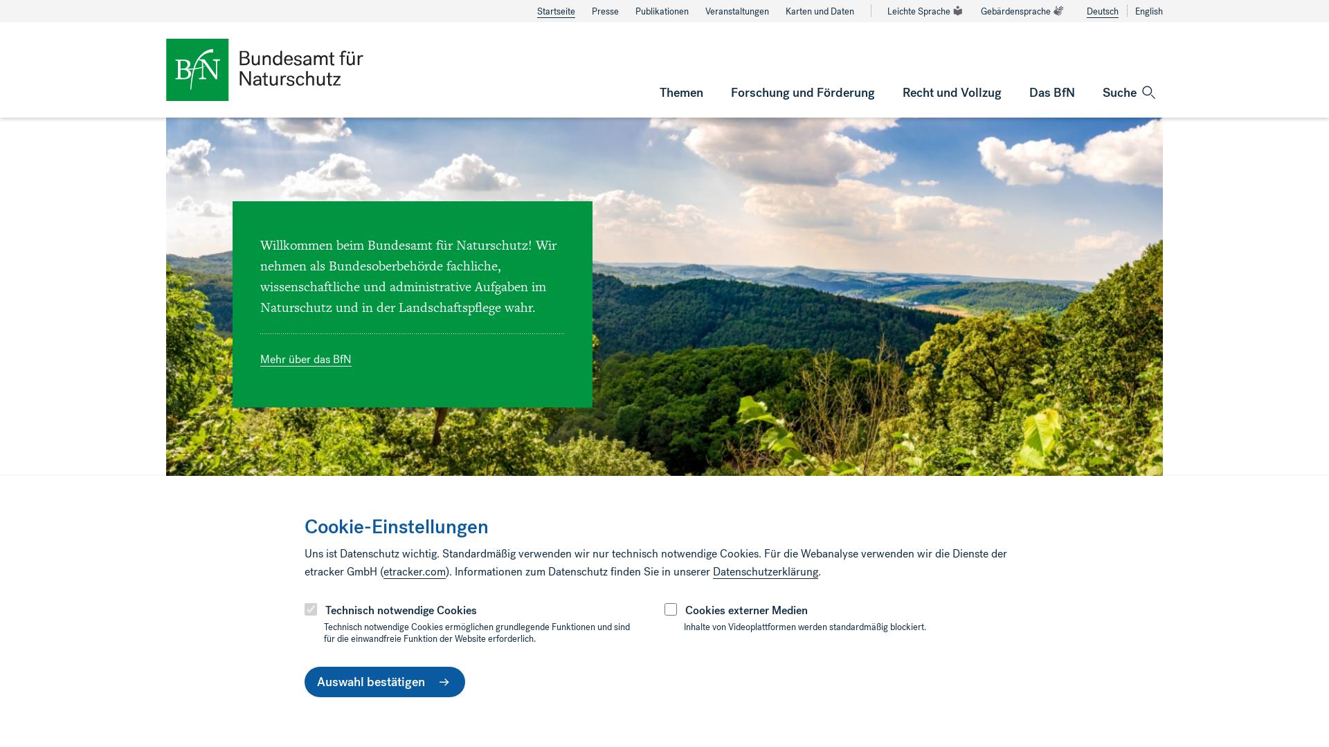 Website User Bewertung zu www.bfn.de