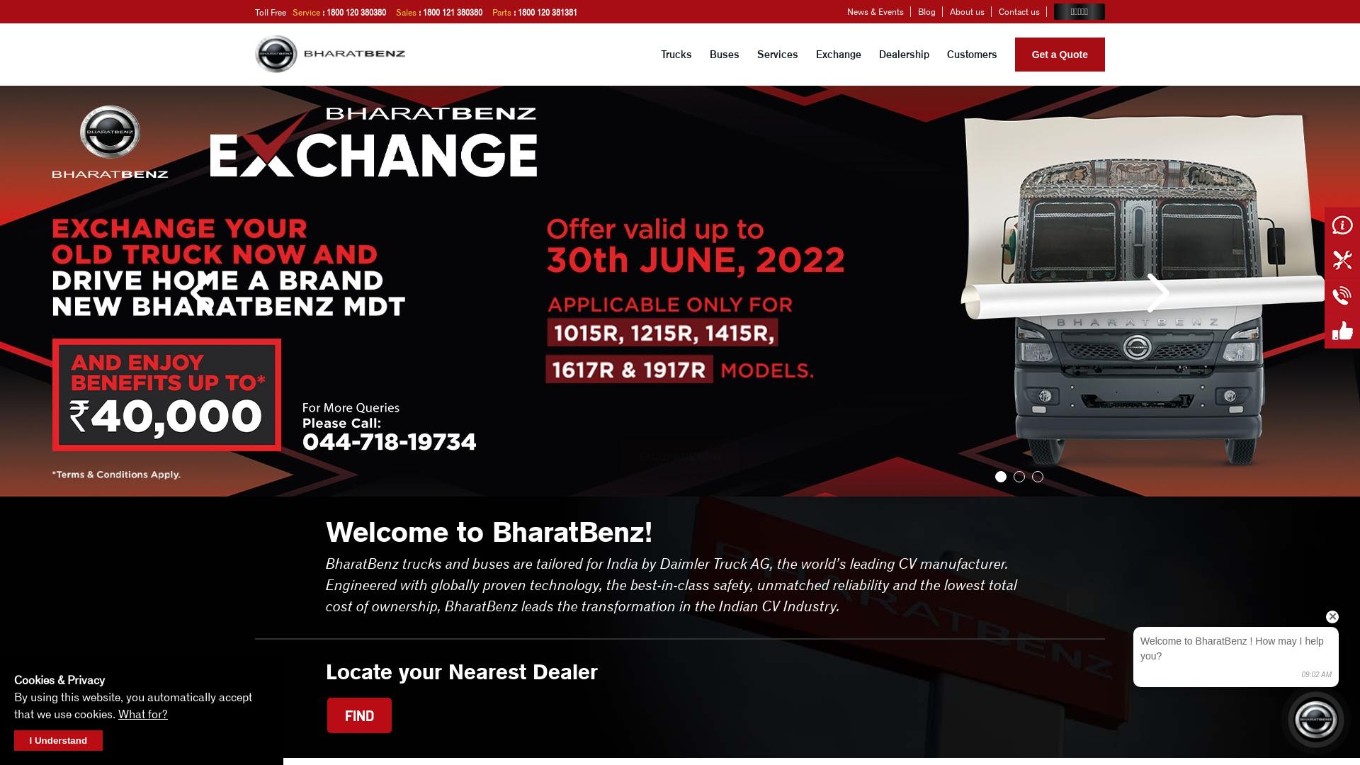 Website User Bewertung zu www.bharatbenz.com