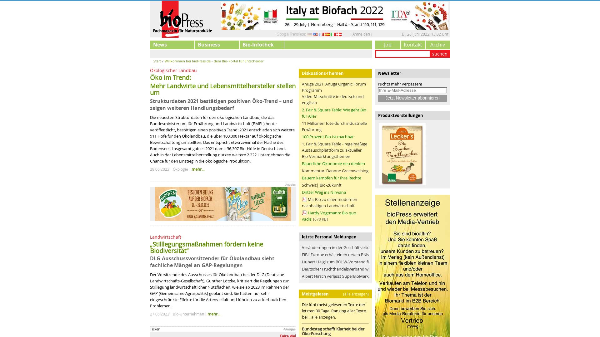 Website User Bewertung zu www.biopress.de