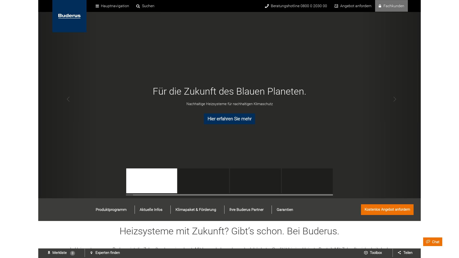 Website User Bewertung zu www.buderus.de