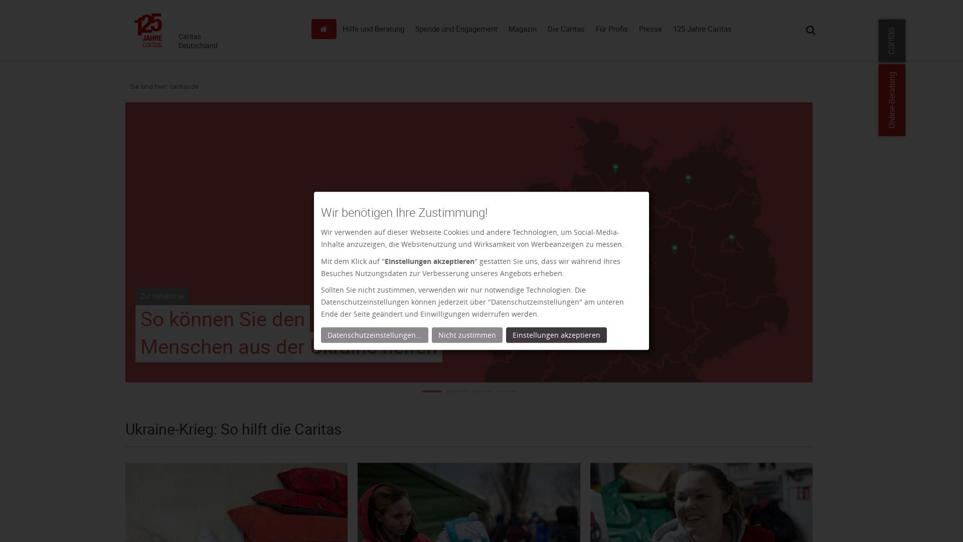 Website User Bewertung zu www.caritas.de
