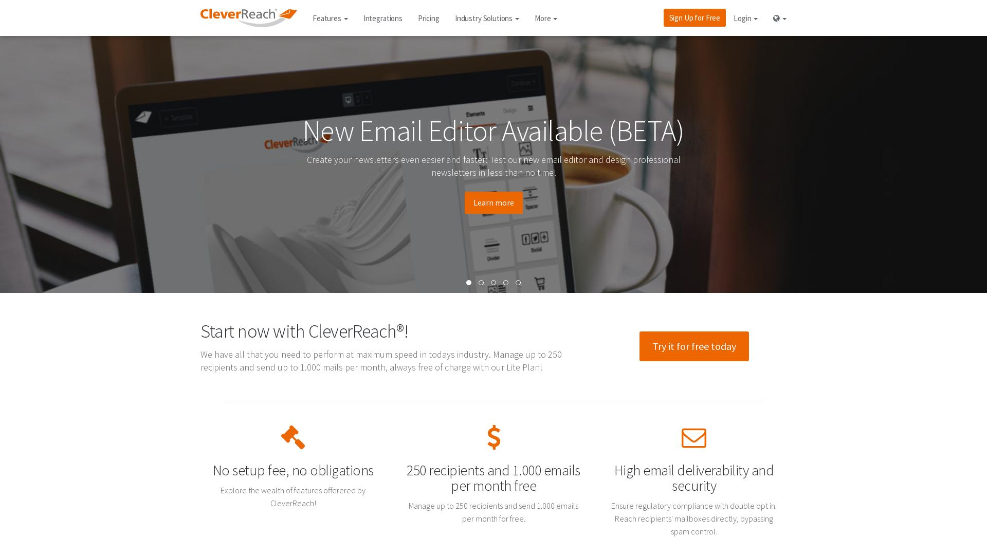 Website User Bewertung zu www.cleverreach.com