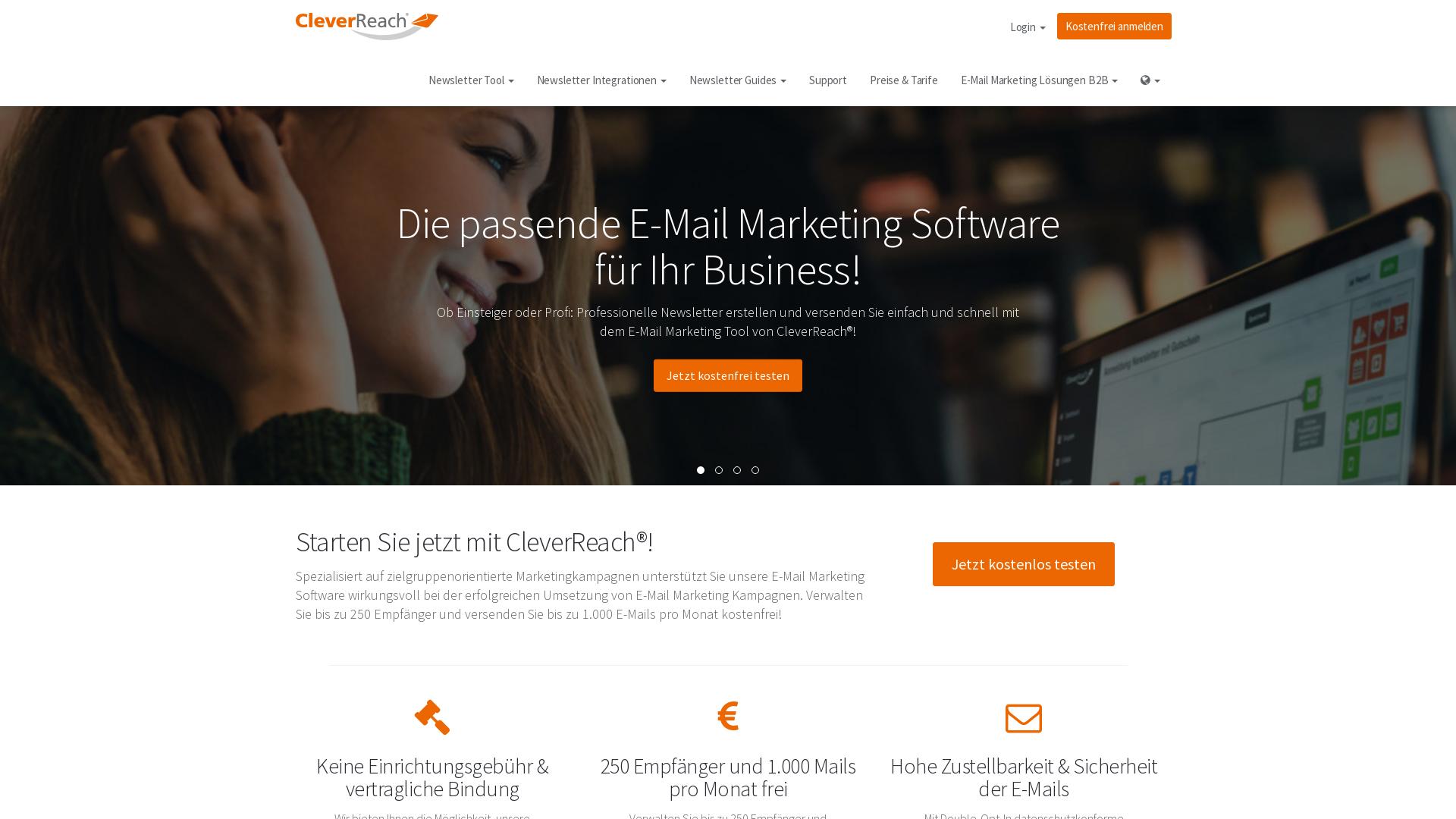 Website User Bewertung zu www.cleverreach.de