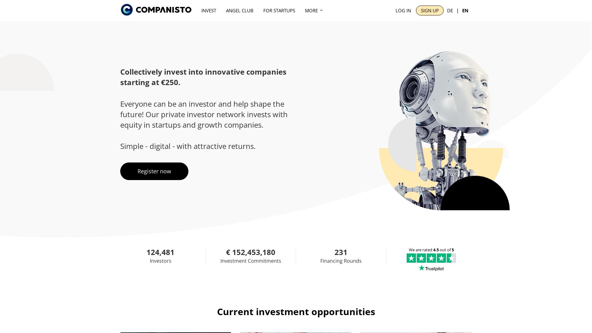 Website User Bewertung zu www.companisto.com