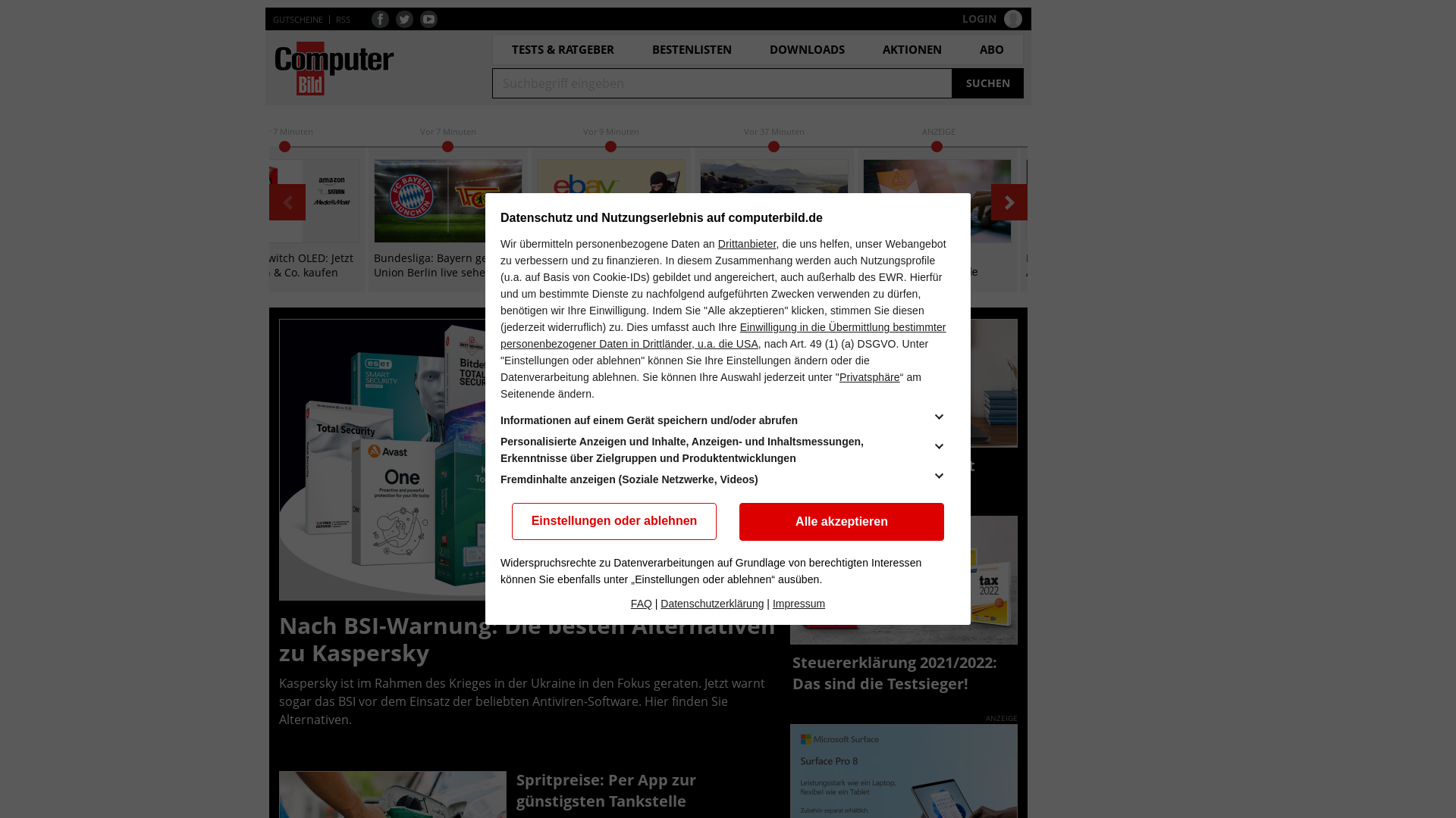 Website User Bewertung zu www.computerbild.de