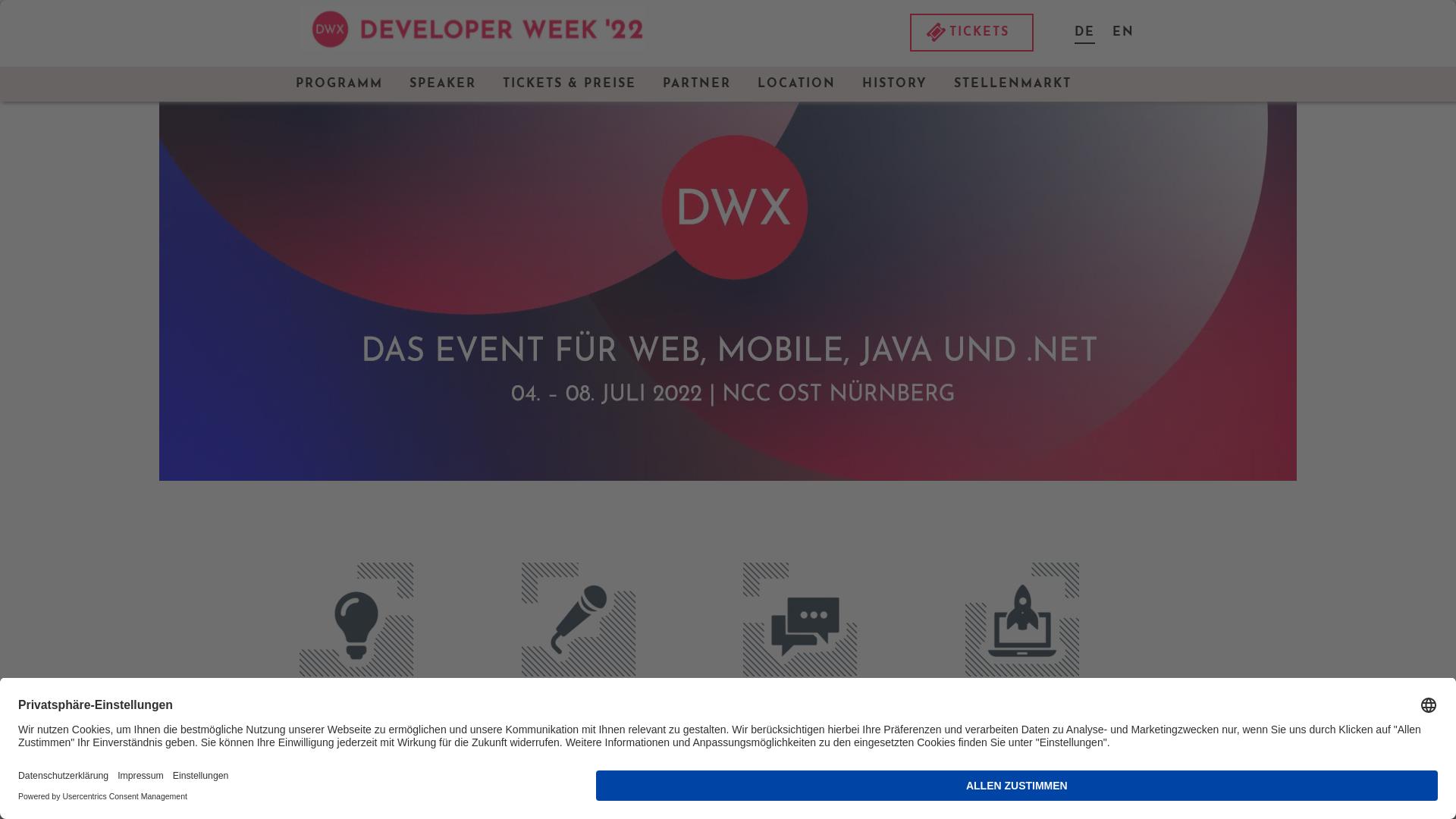 Website User Bewertung zu www.developer-week.de