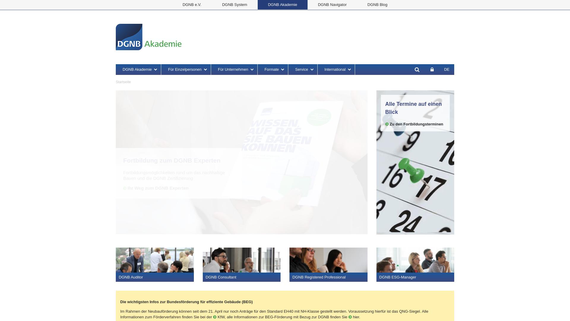Website User Bewertung zu www.dgnb-akademie.de