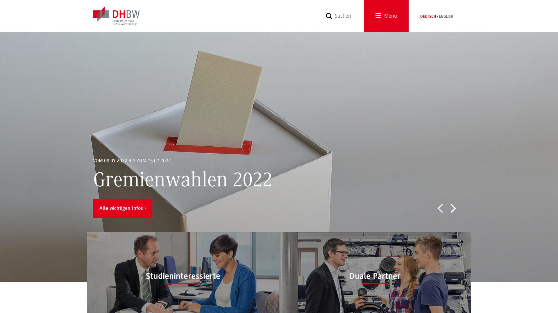 Website User Bewertung zu www.dhbw.de