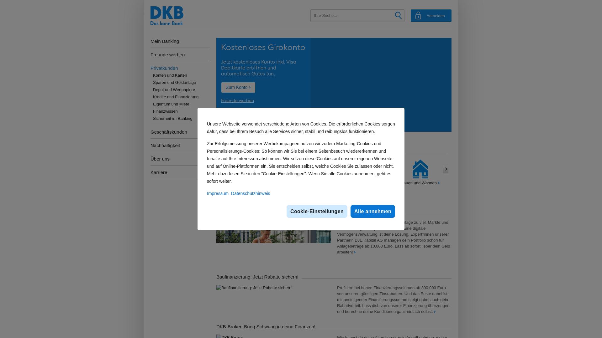 Website User Bewertung zu www.dkb.de