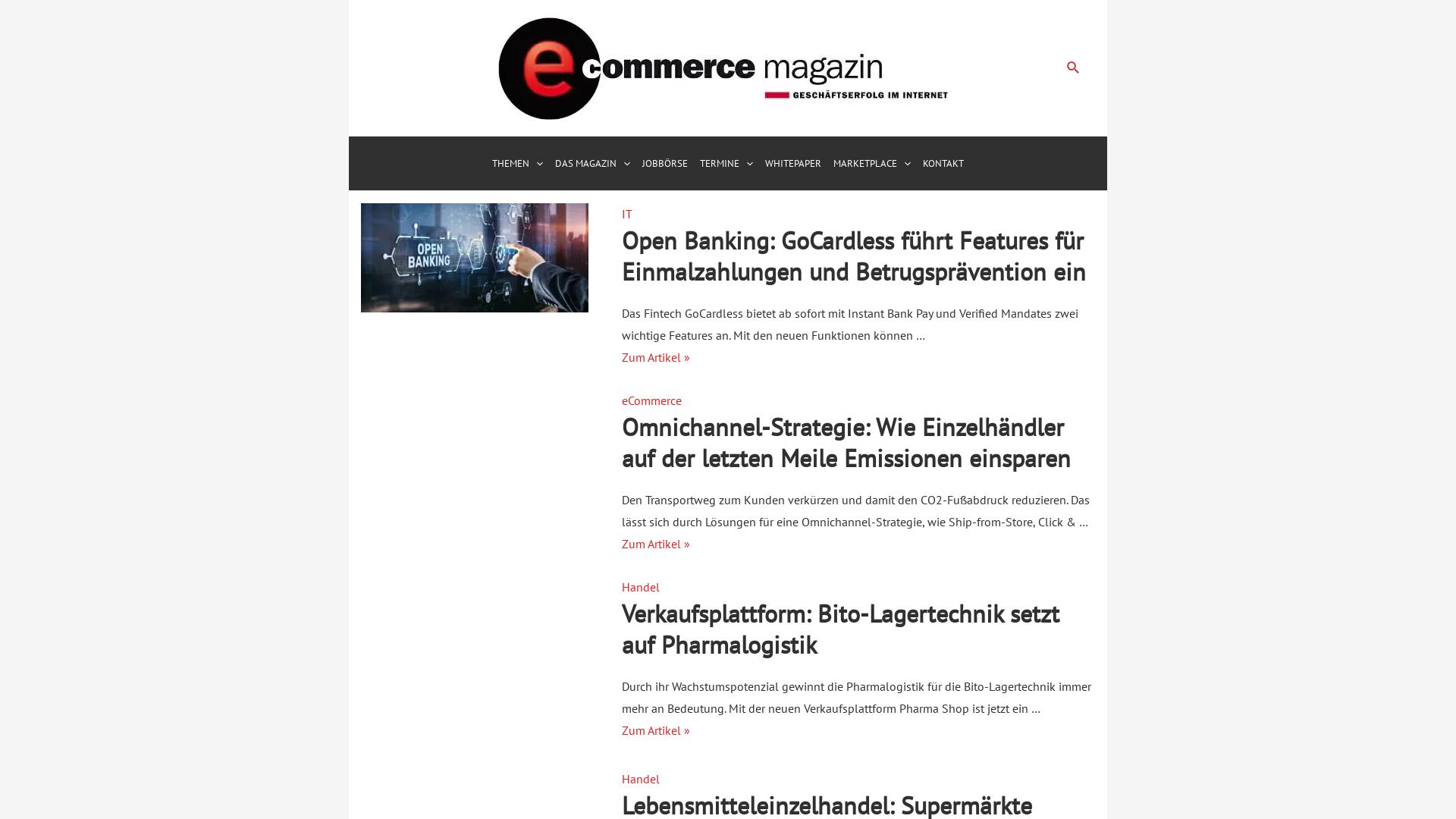 Website User Bewertung zu www.e-commerce-magazin.de