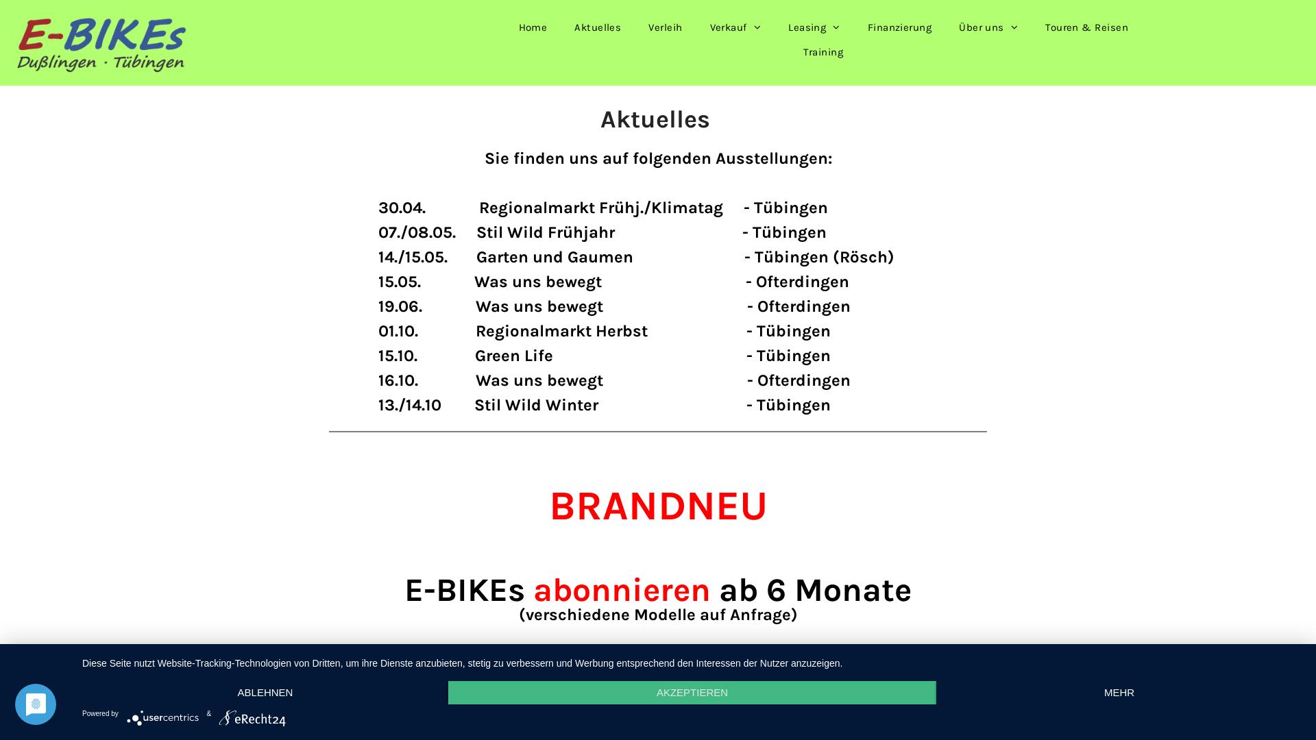 Website User Bewertung zu www.ebike-tuebingen.de