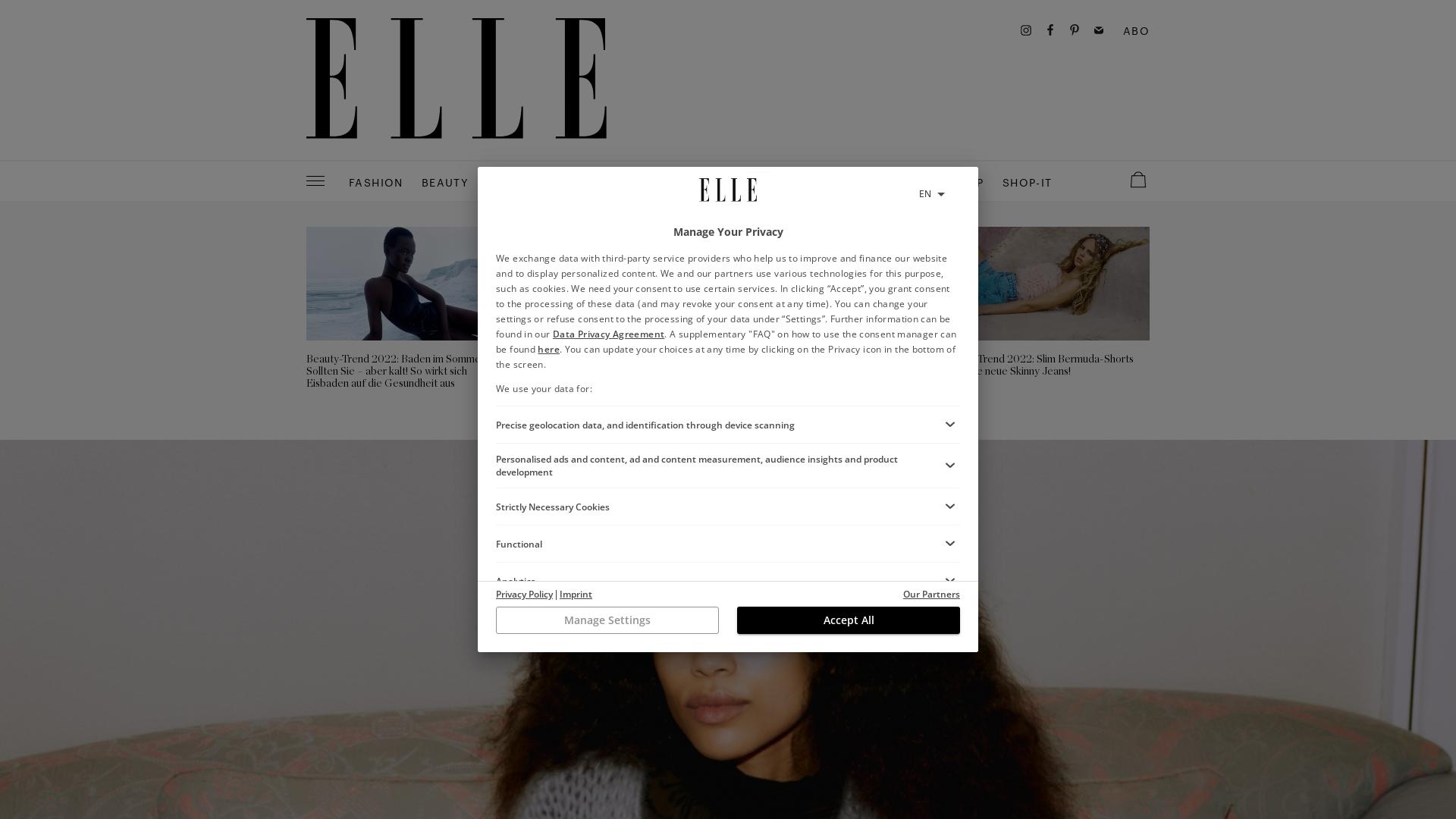 Website User Bewertung zu www.elle.de