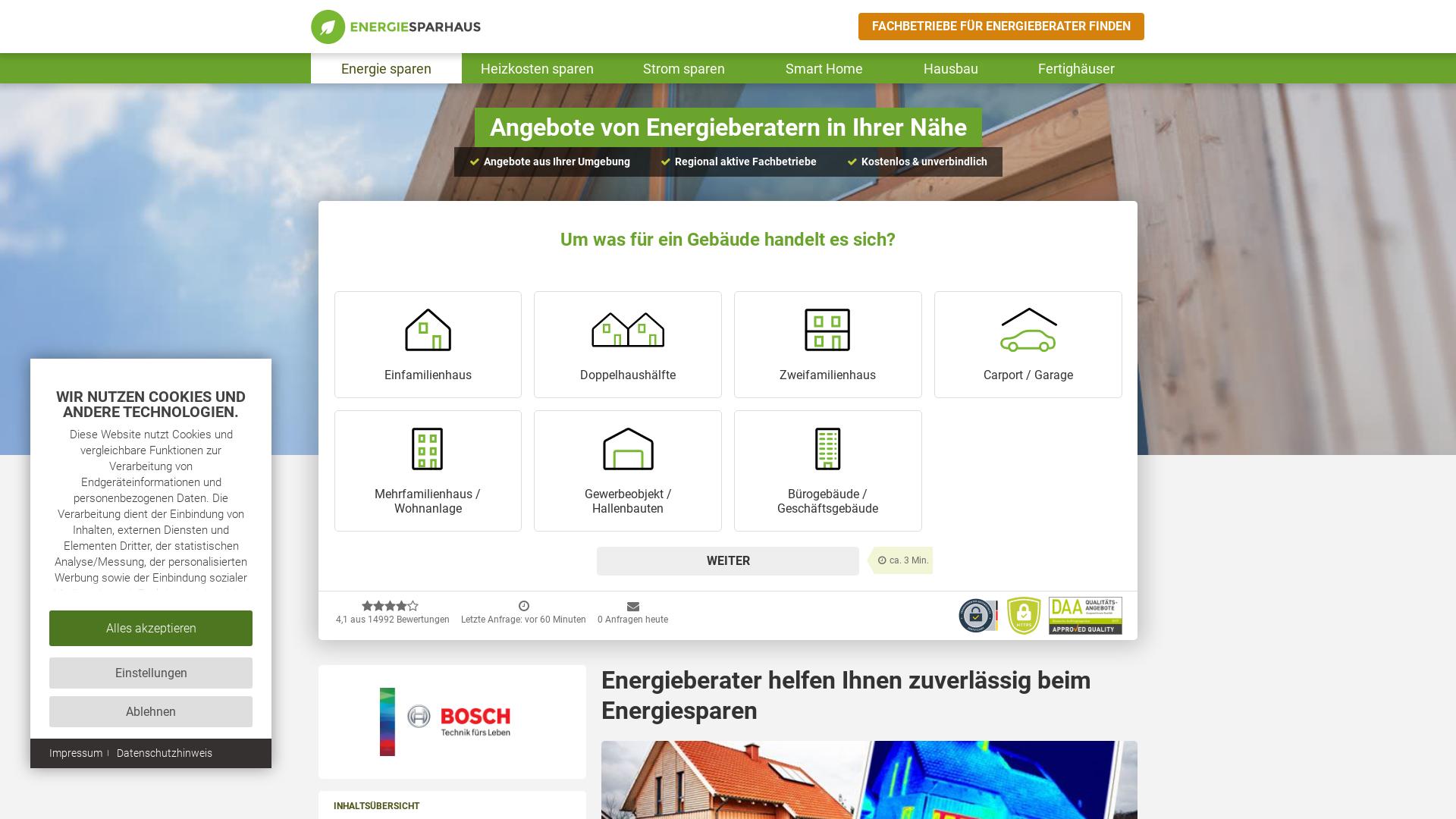 Website User Bewertung zu www.energie-sparhaus.de