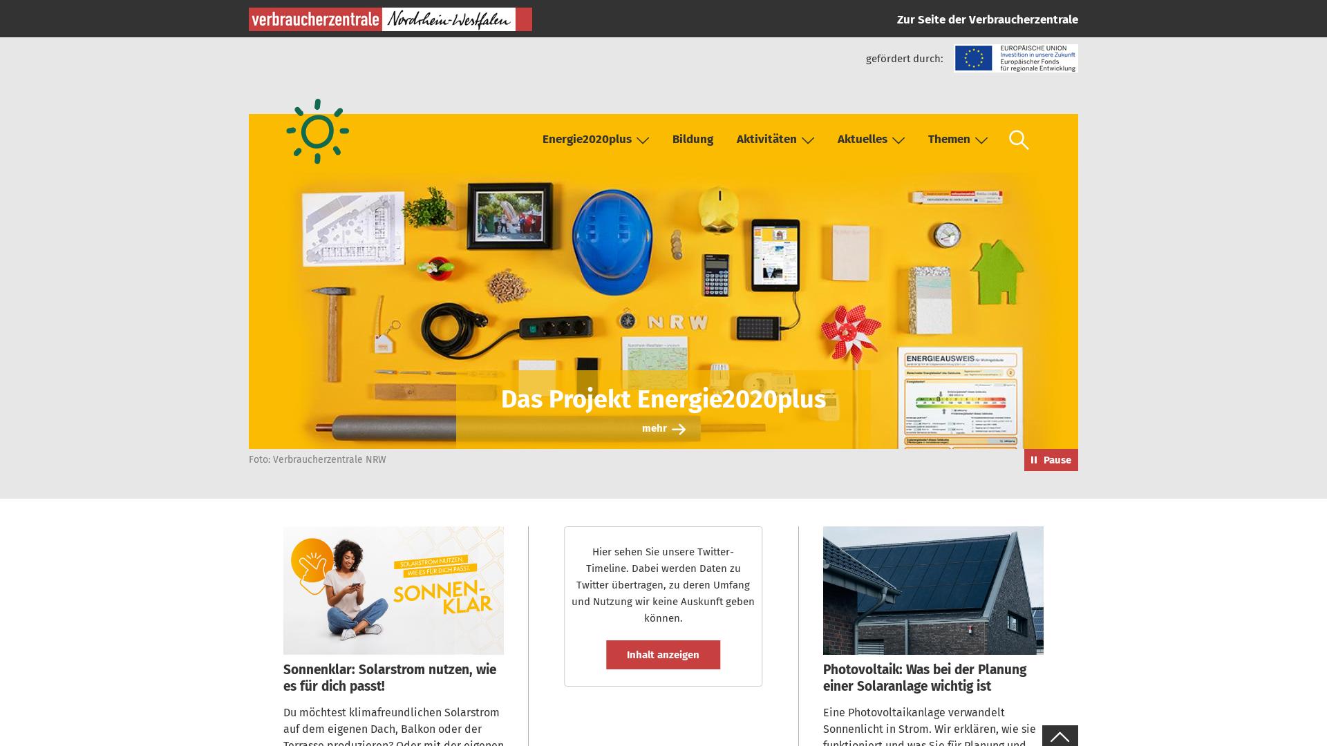 Website User Bewertung zu www.energie2020plus.nrw