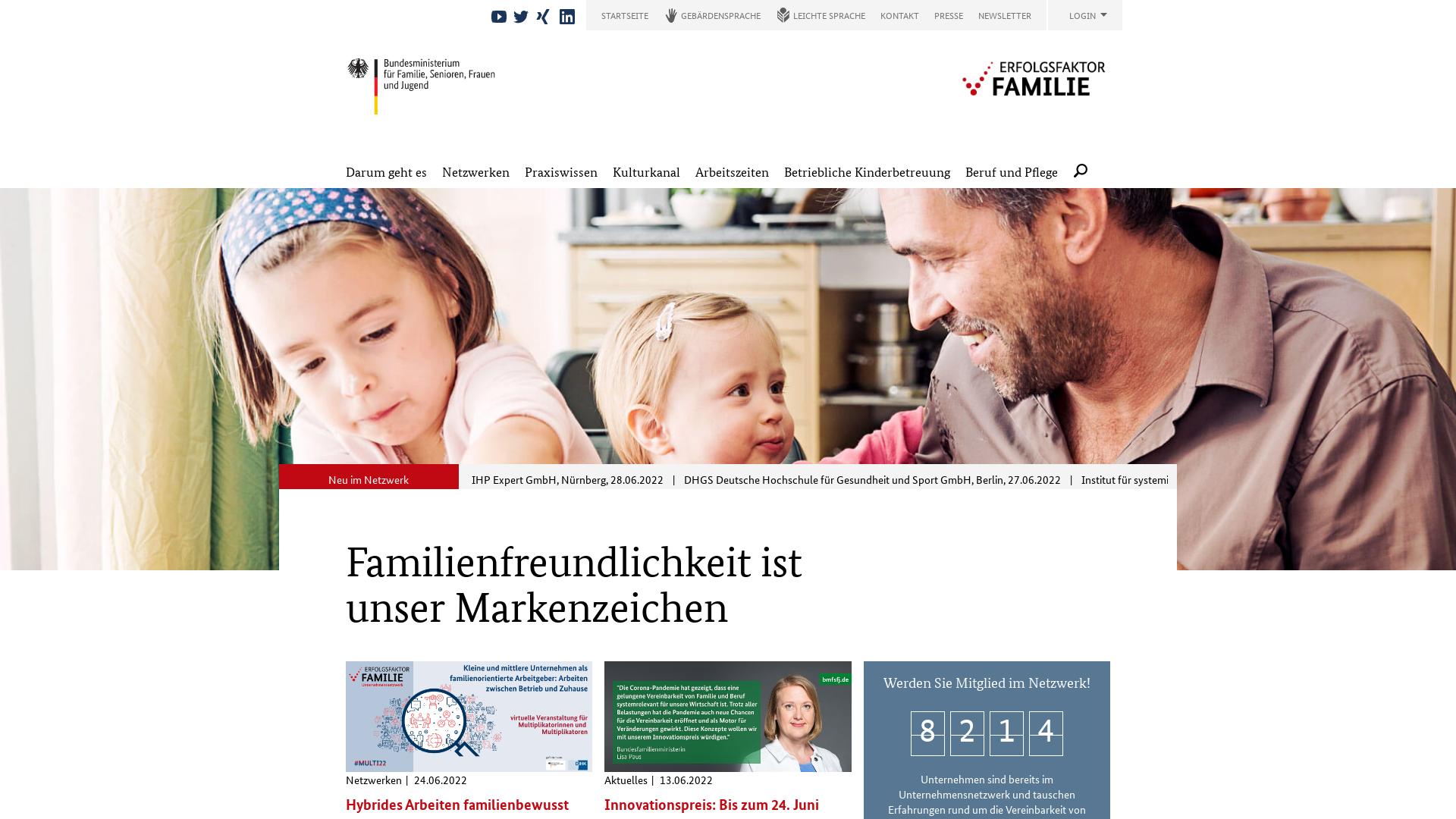 Website User Bewertung zu www.erfolgsfaktor-familie.de