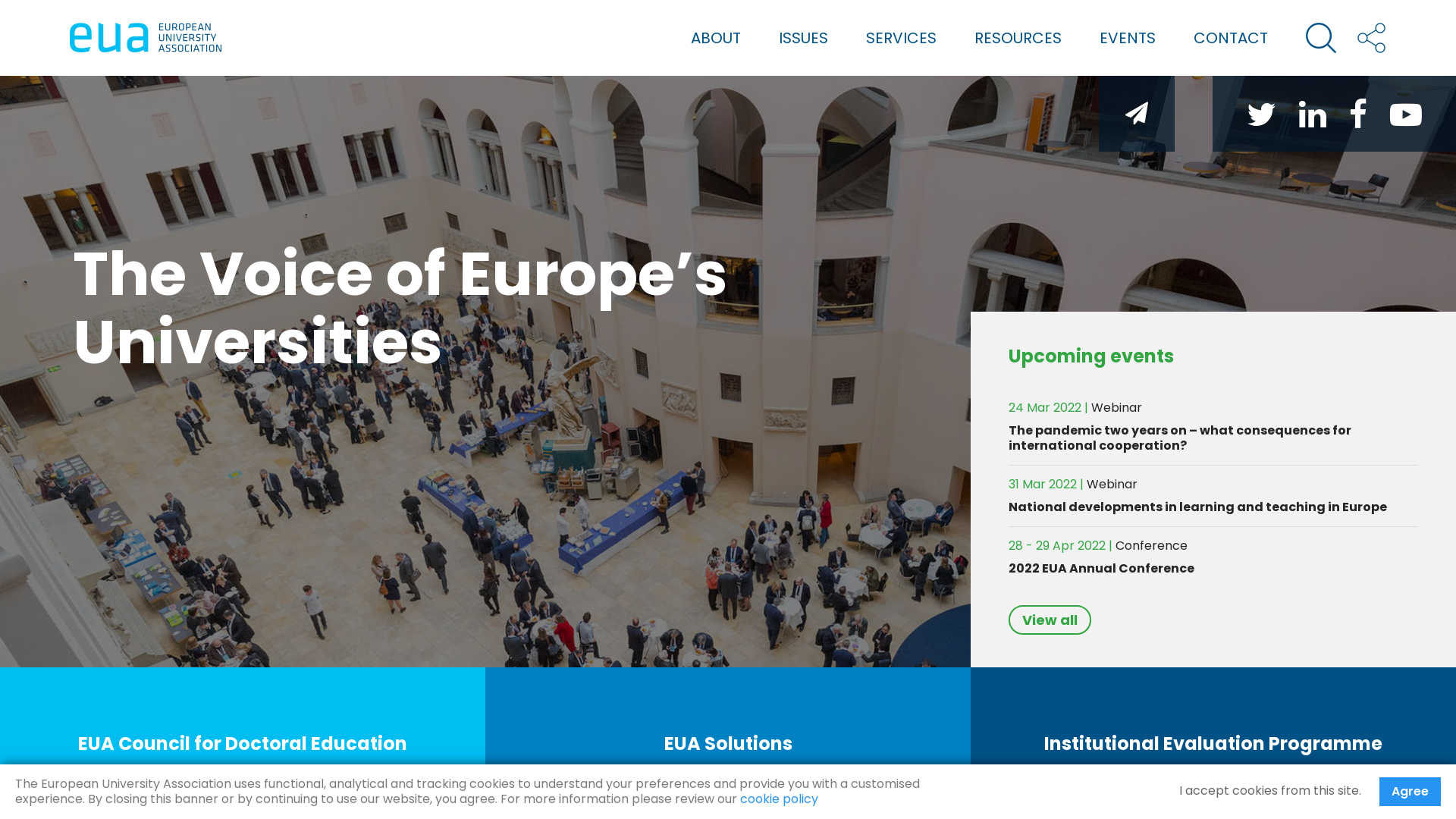 Website User Bewertung zu www.eua.be