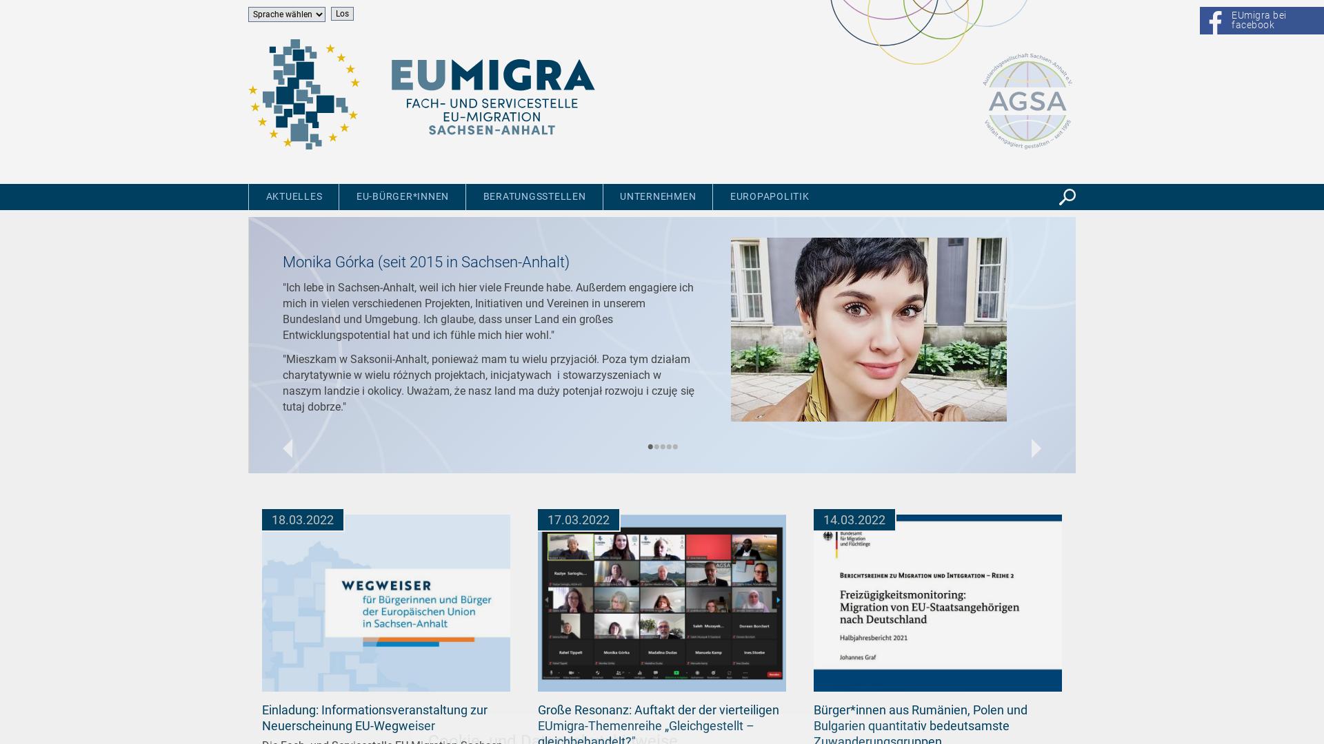 Website User Bewertung zu www.eumigra.de