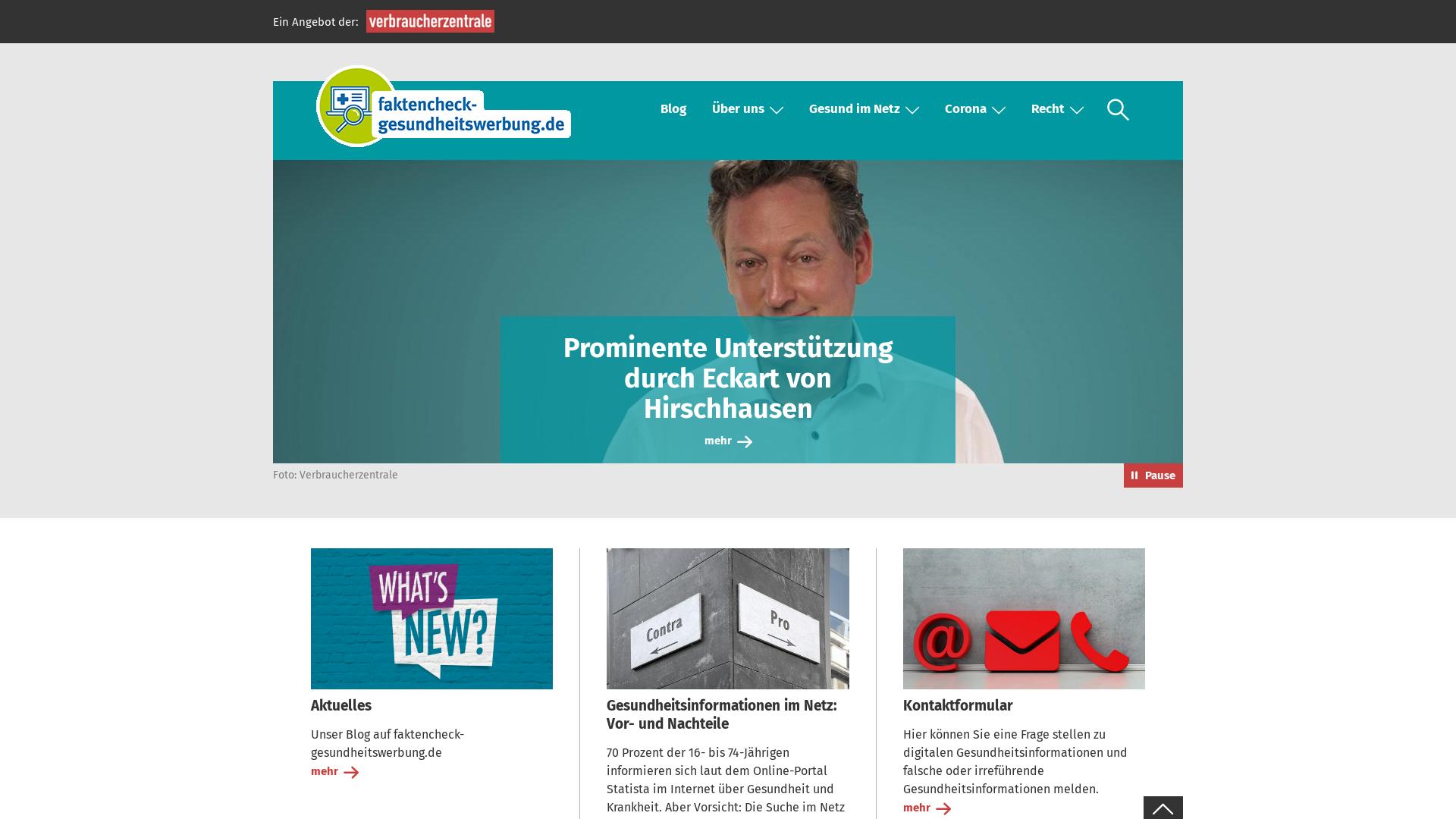 Website User Bewertung zu www.faktencheck-gesundheitswerbung.de