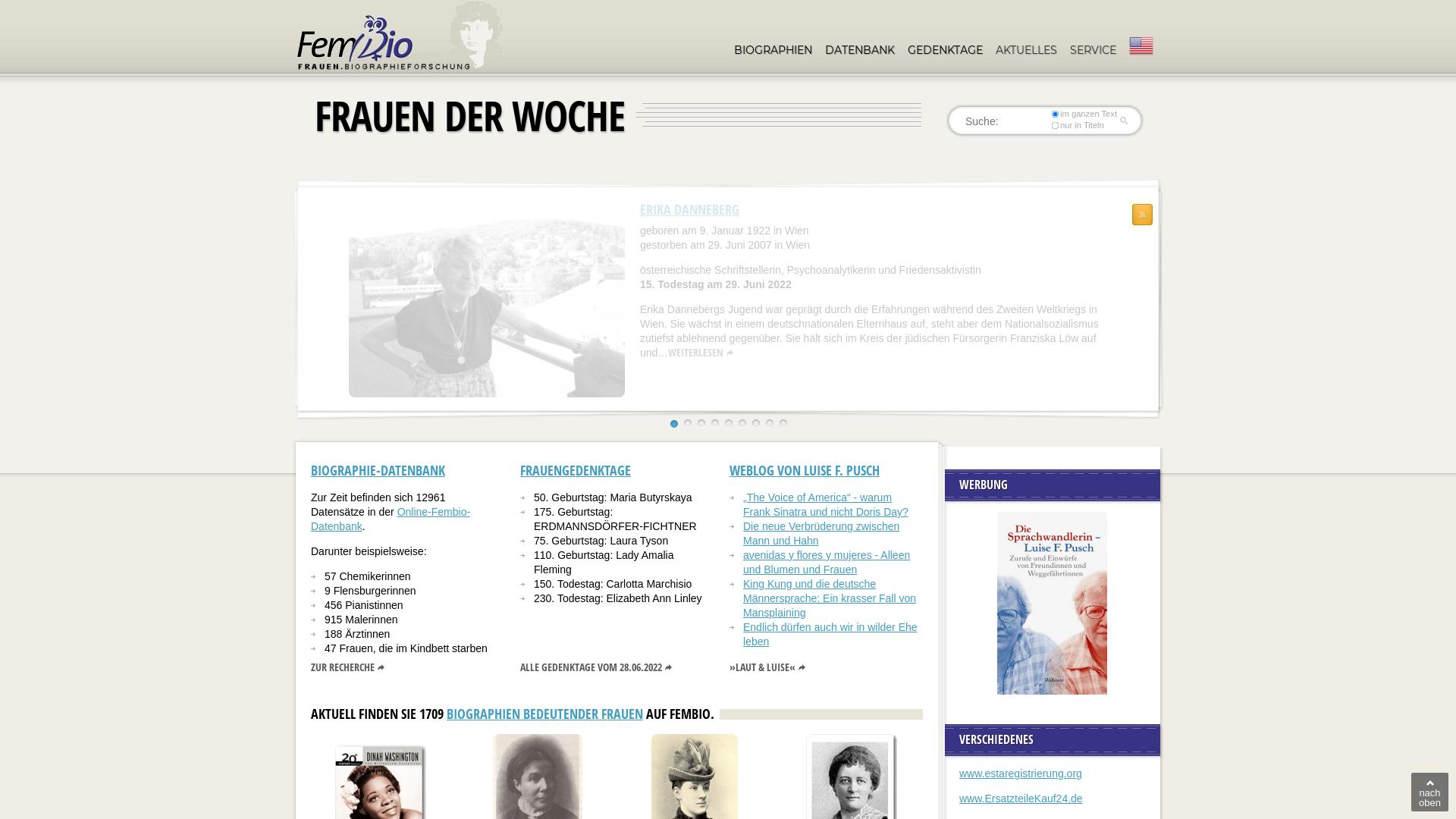 Website User Bewertung zu www.fembio.org