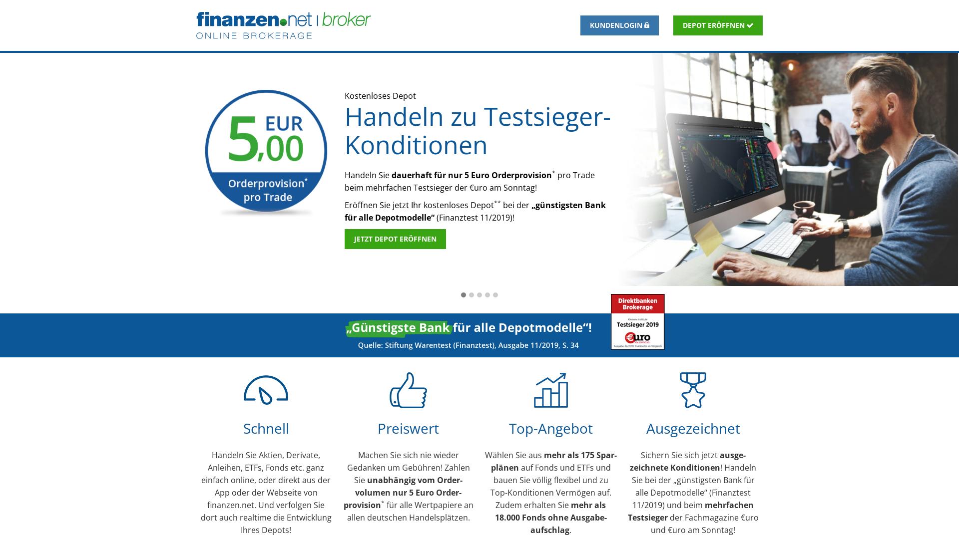 Website User Bewertung zu www.finanzen-broker.net