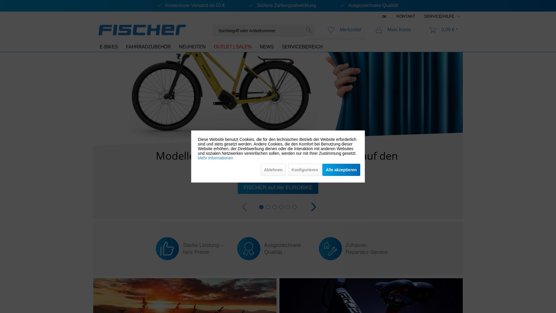 Website User Bewertung zu www.fischer-fahrradshop.de