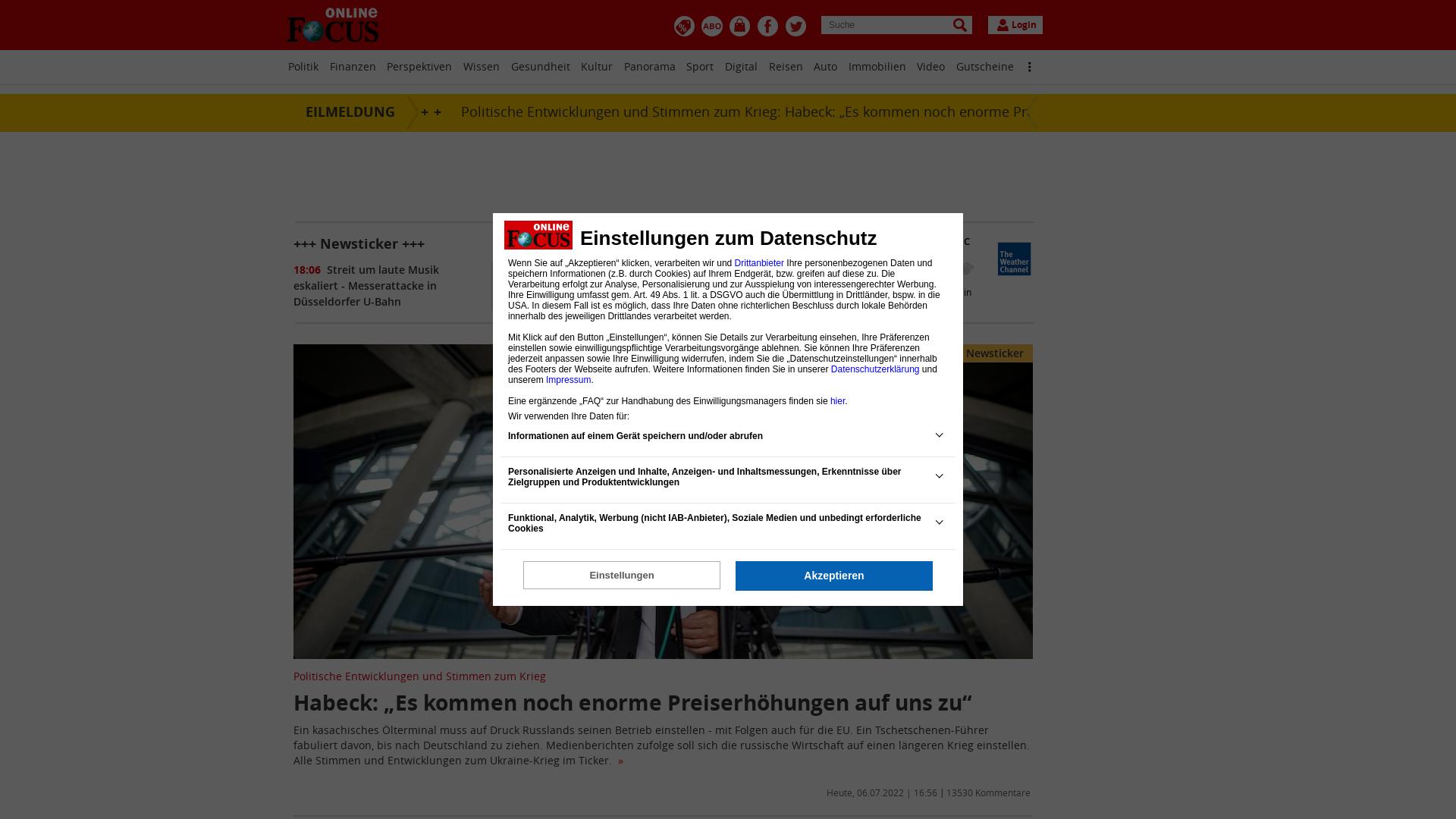 Website User Bewertung zu www.focus.de