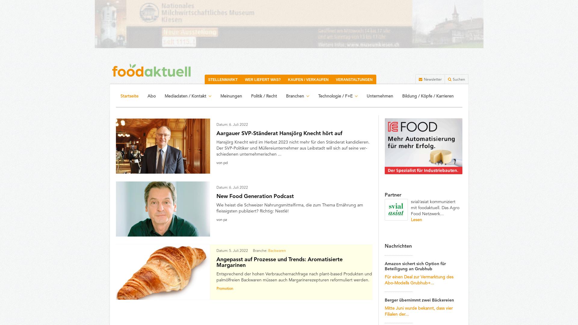 Website User Bewertung zu www.foodaktuell.ch