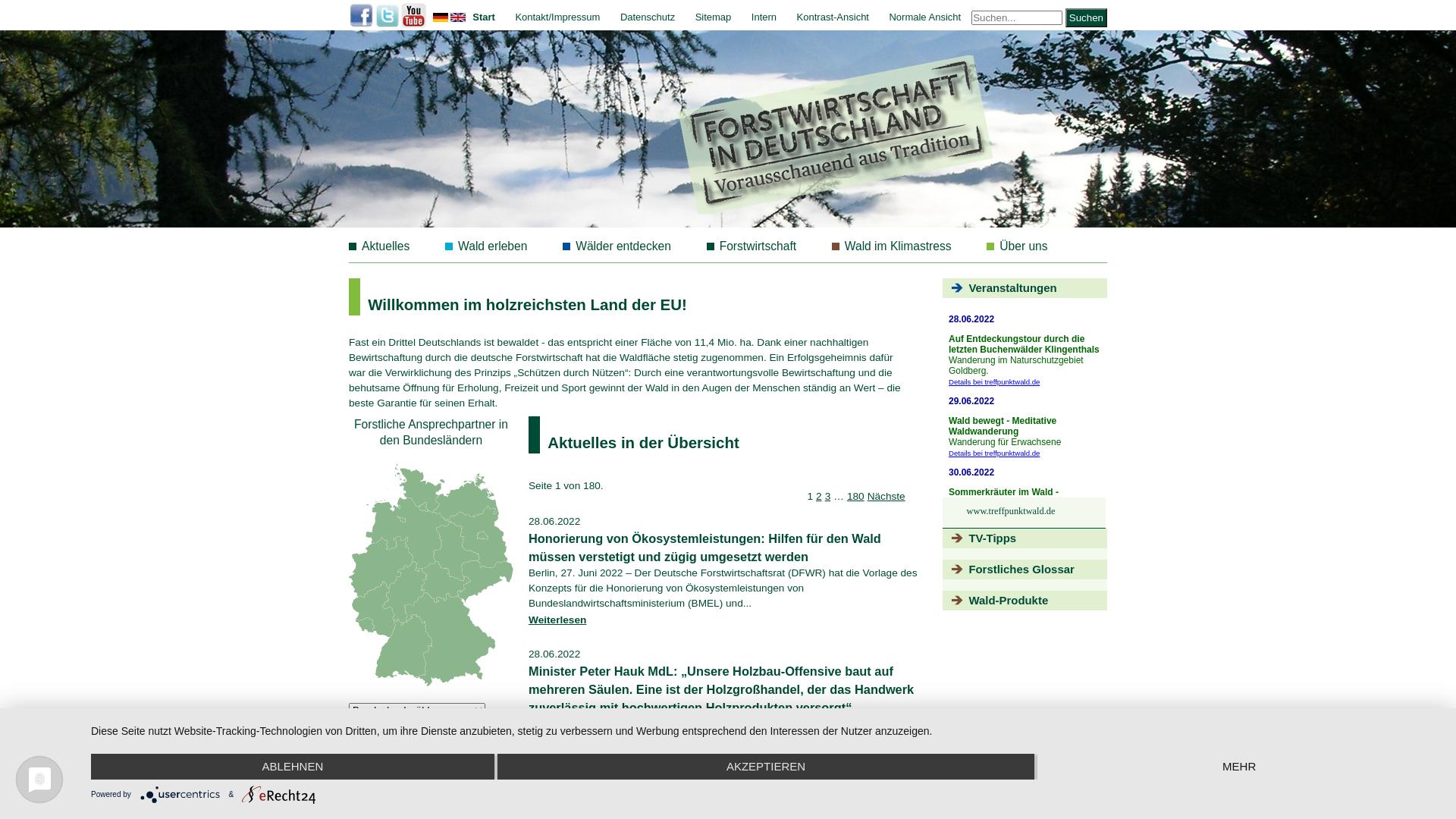 Website User Bewertung zu www.forstwirtschaft-in-deutschland.de