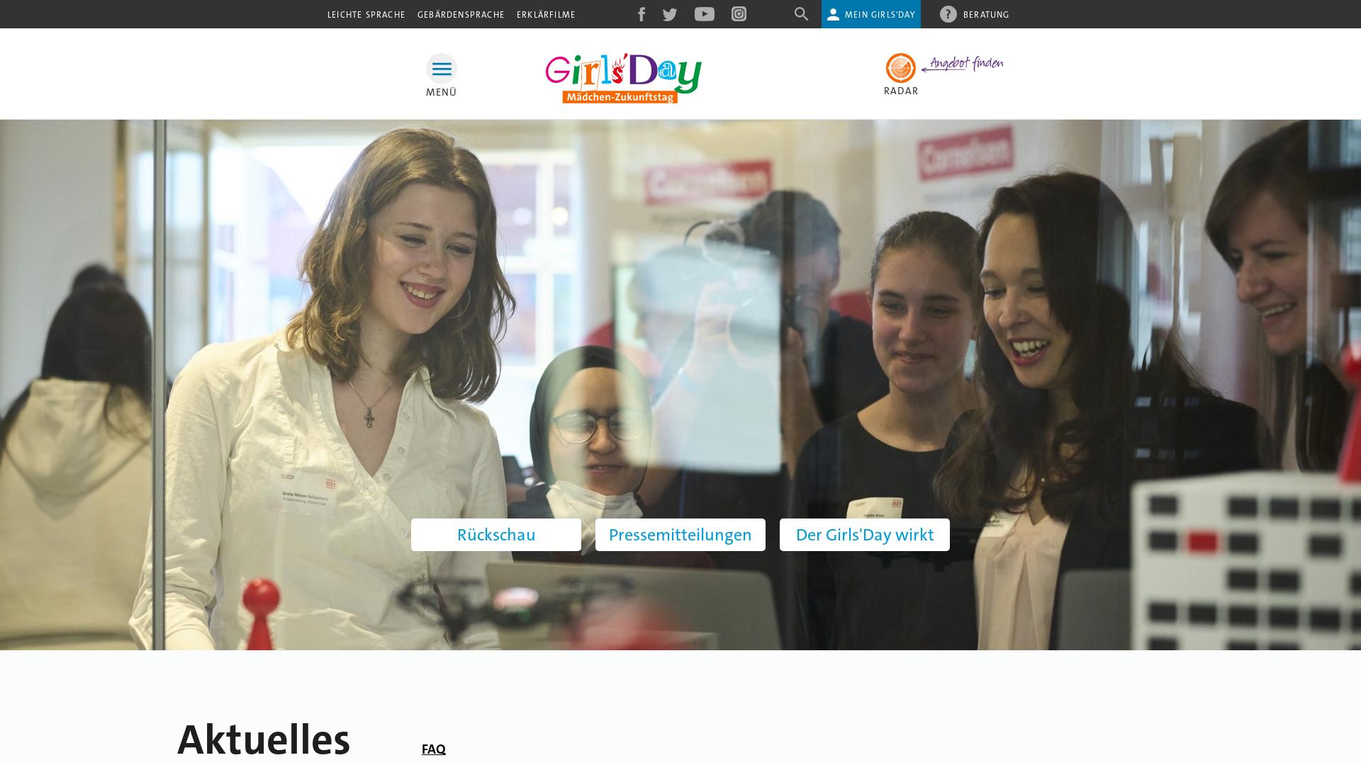 Website User Bewertung zu www.girls-day.de