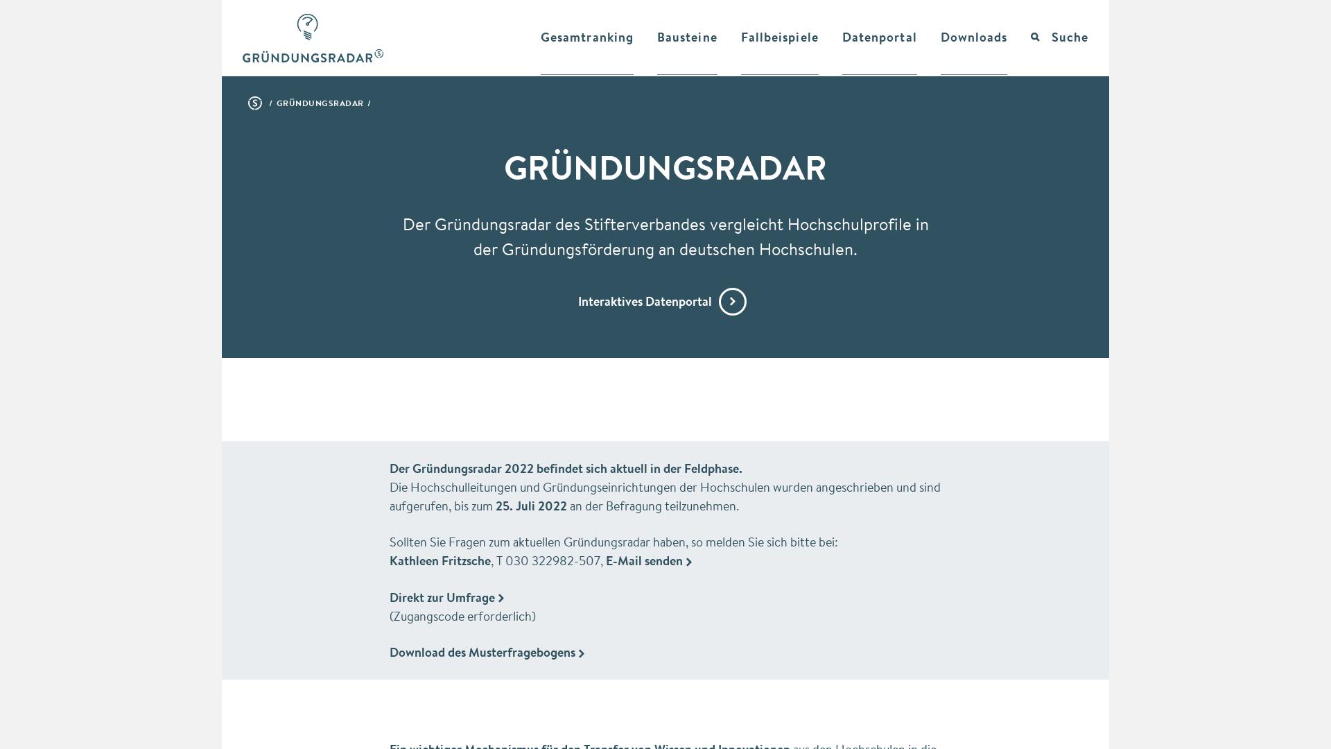 Website User Bewertung zu www.gruendungsradar.de