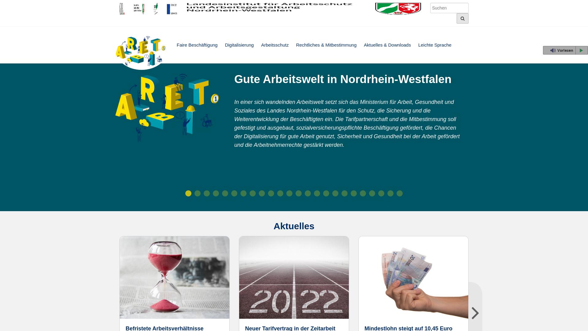 Website User Bewertung zu www.gute-arbeitswelt.nrw