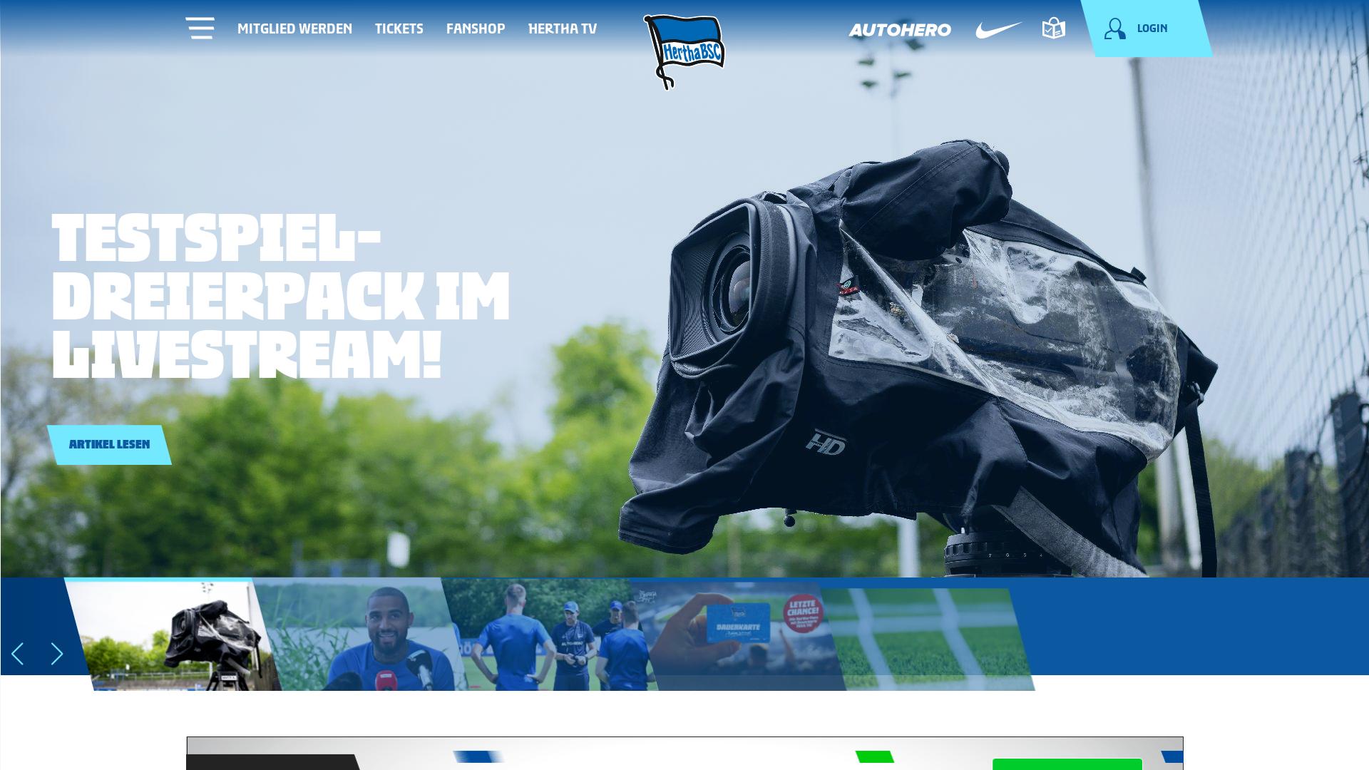 Website User Bewertung zu www.herthabsc.com