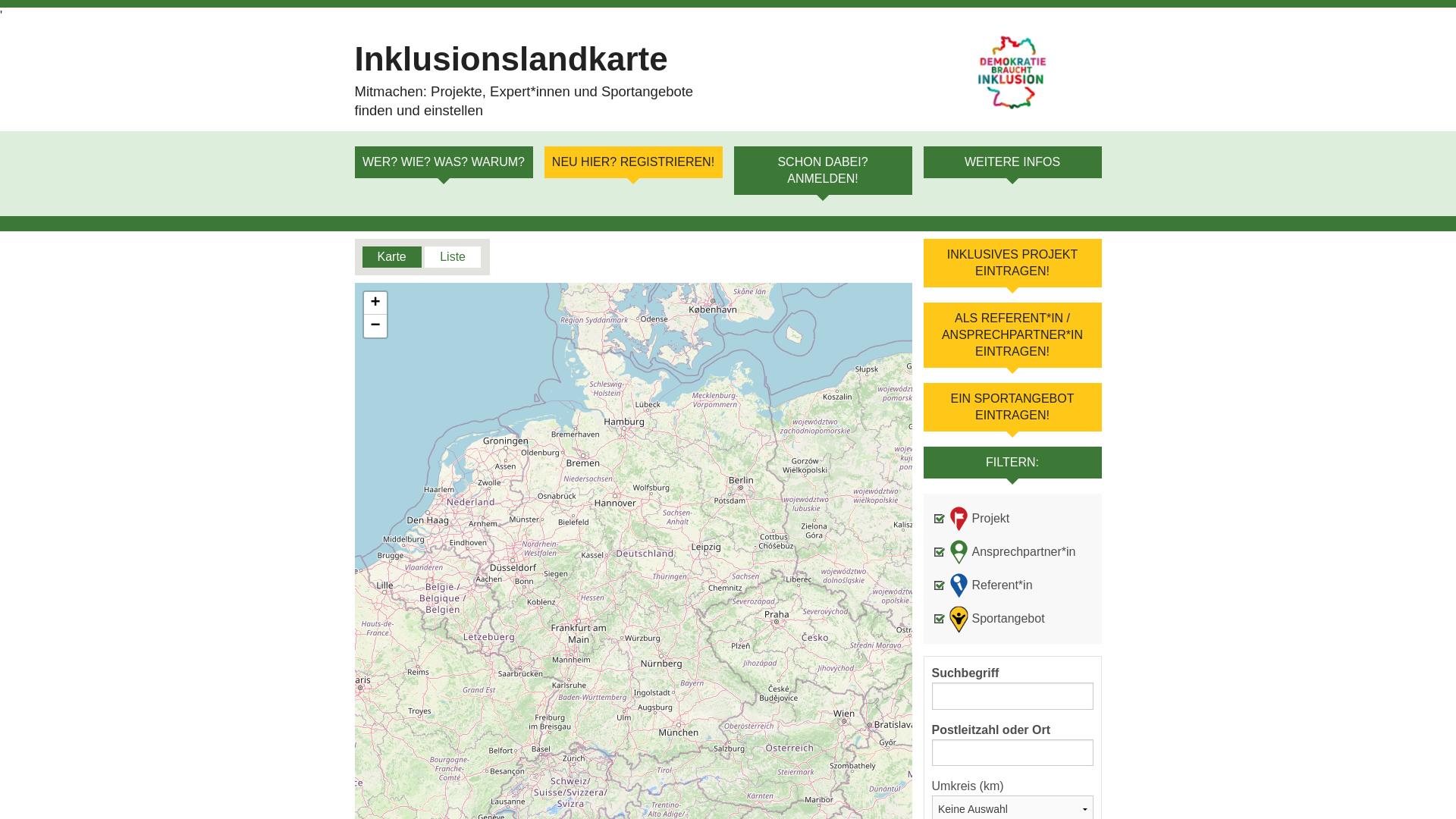 Website User Bewertung zu www.inklusionslandkarte.de