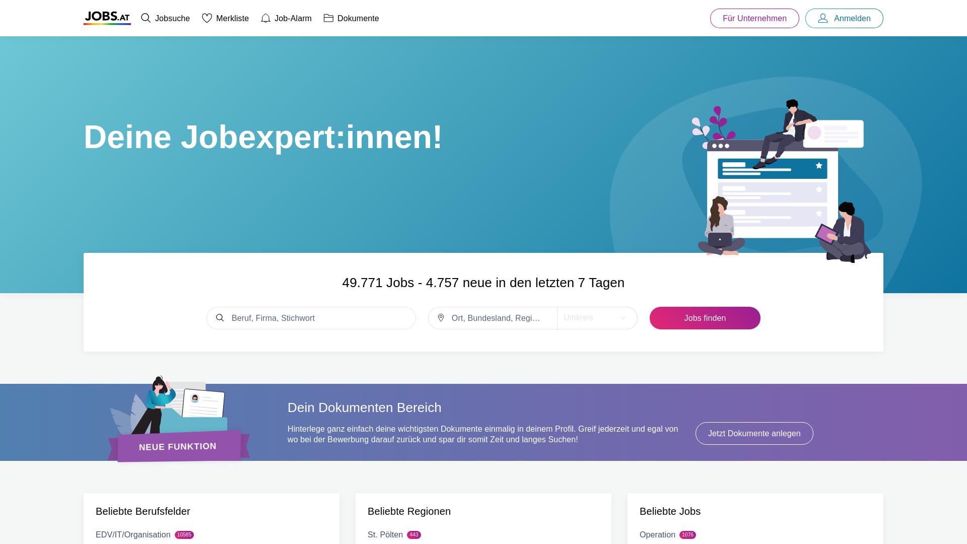 Website User Bewertung zu www.jobs.at
