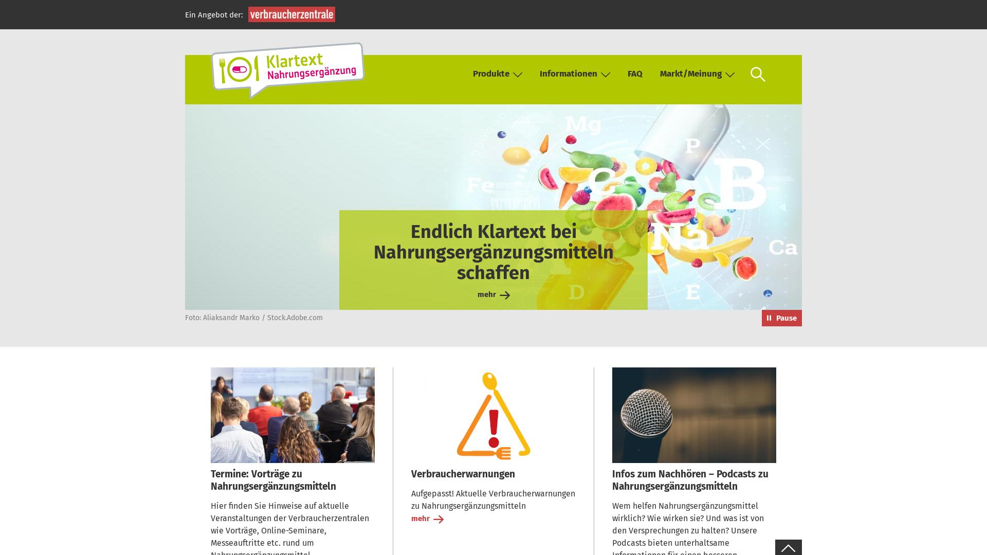 Website User Bewertung zu www.klartext-nahrungsergaenzung.de