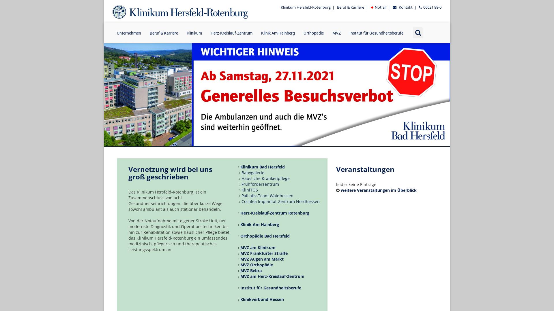 Website User Bewertung zu www.klinikum-hersfeld-rotenburg.de
