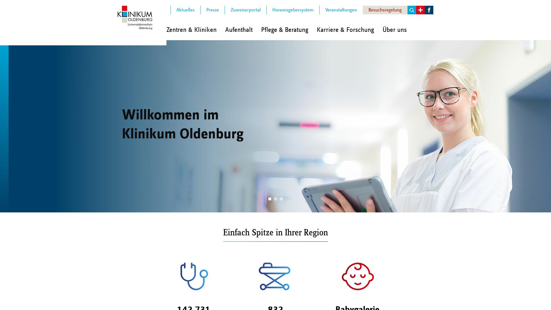 Website User Bewertung zu www.klinikum-oldenburg.de