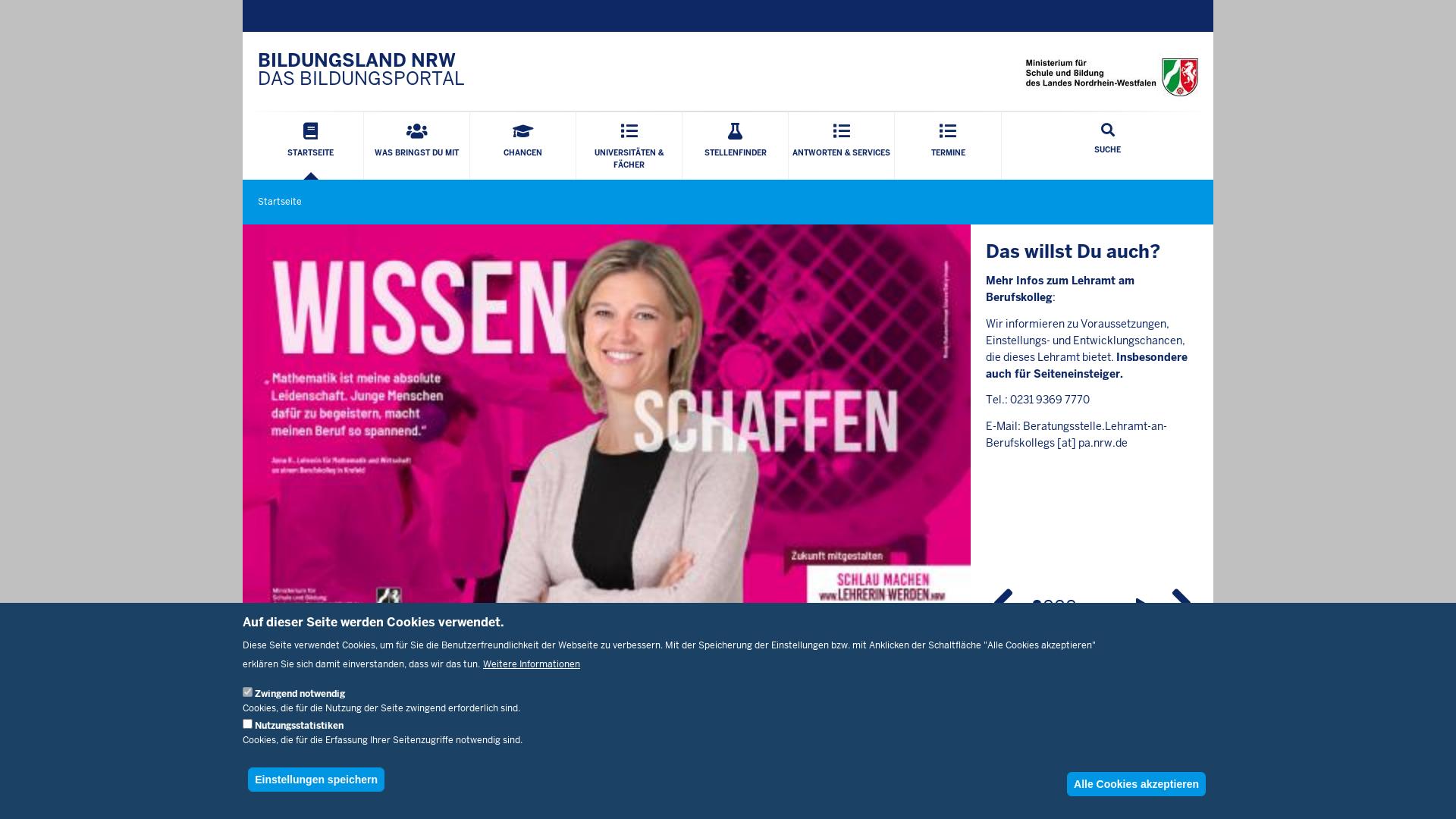 Website User Bewertung zu www.lehrer-werden.nrw
