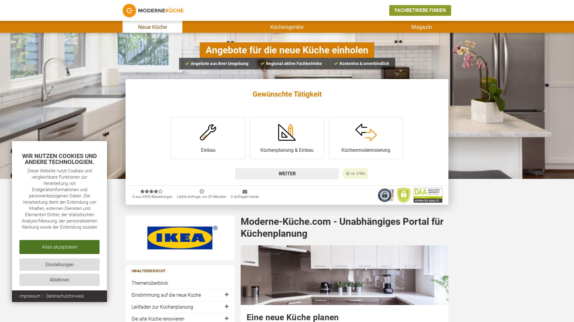 Website User Bewertung zu www.moderne-kueche.com