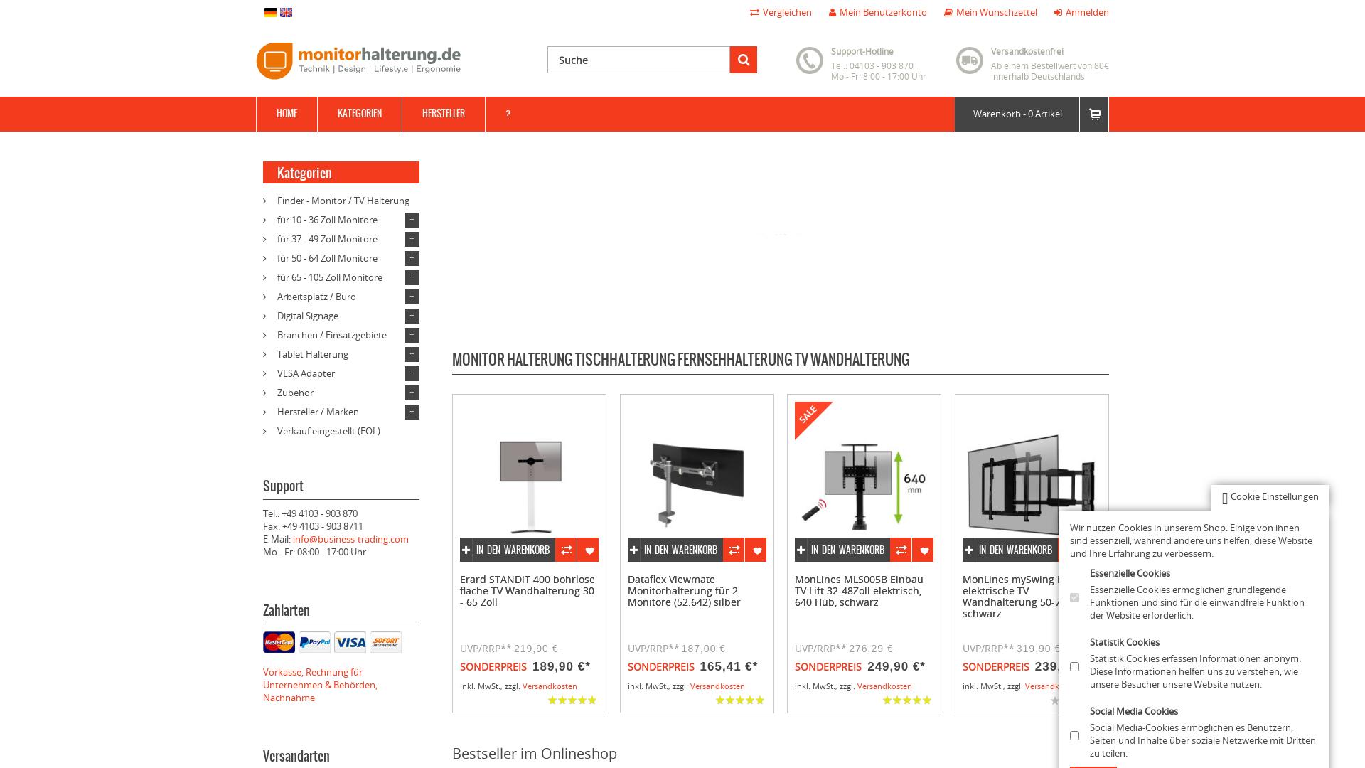 Website User Bewertung zu www.monitorhalterung.de