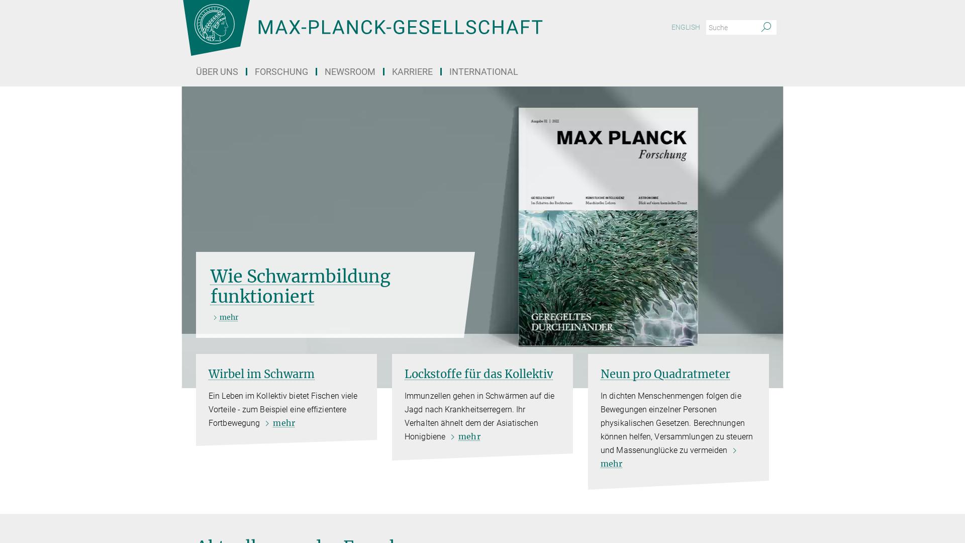Website User Bewertung zu www.mpg.de