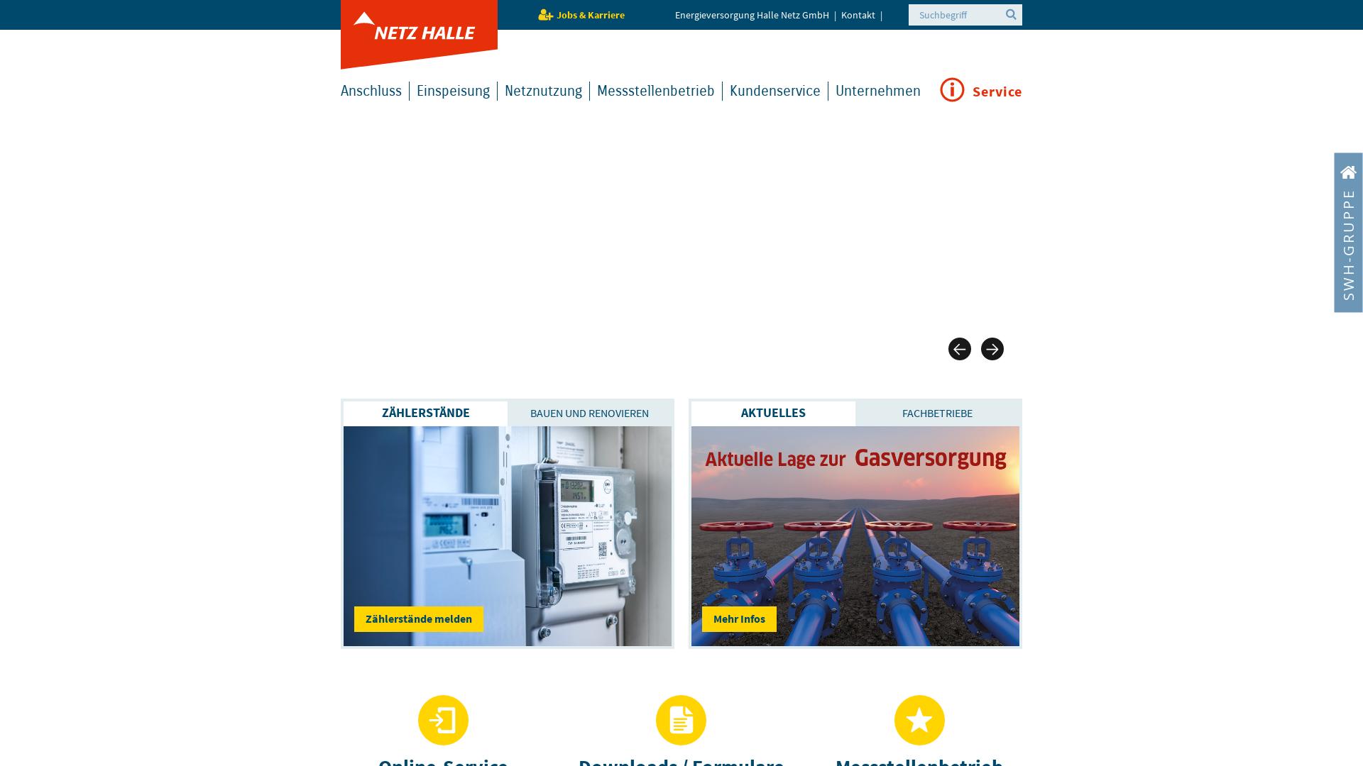 Website User Bewertung zu www.netz-halle.de
