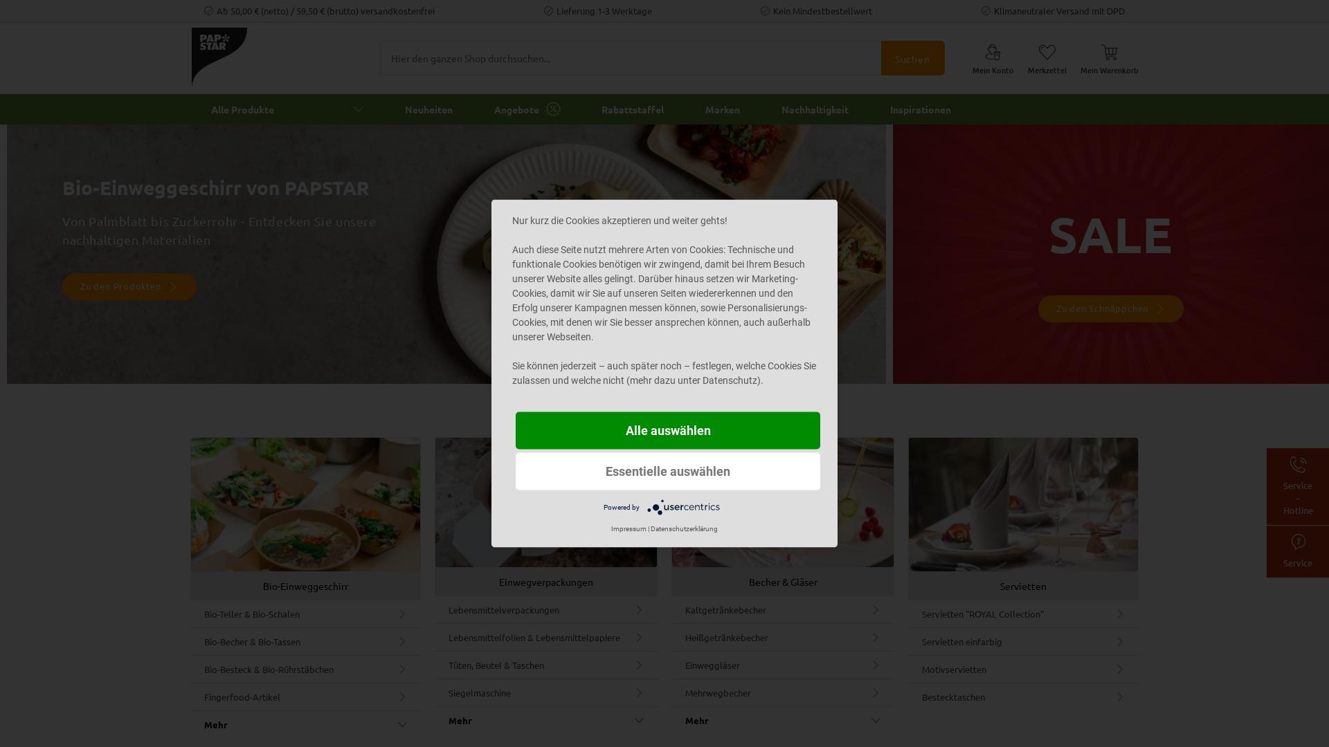 Website User Bewertung zu www.papstar-shop.de
