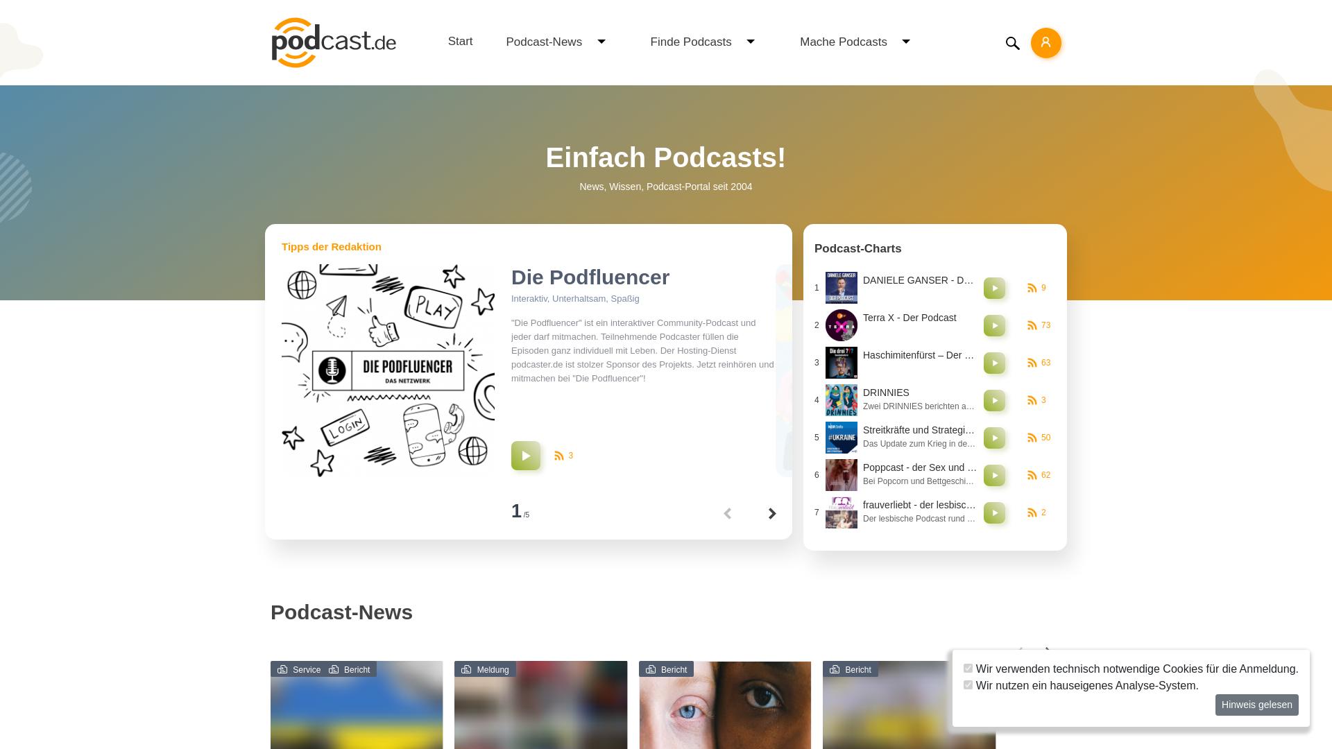 Website User Bewertung zu www.podcast.de