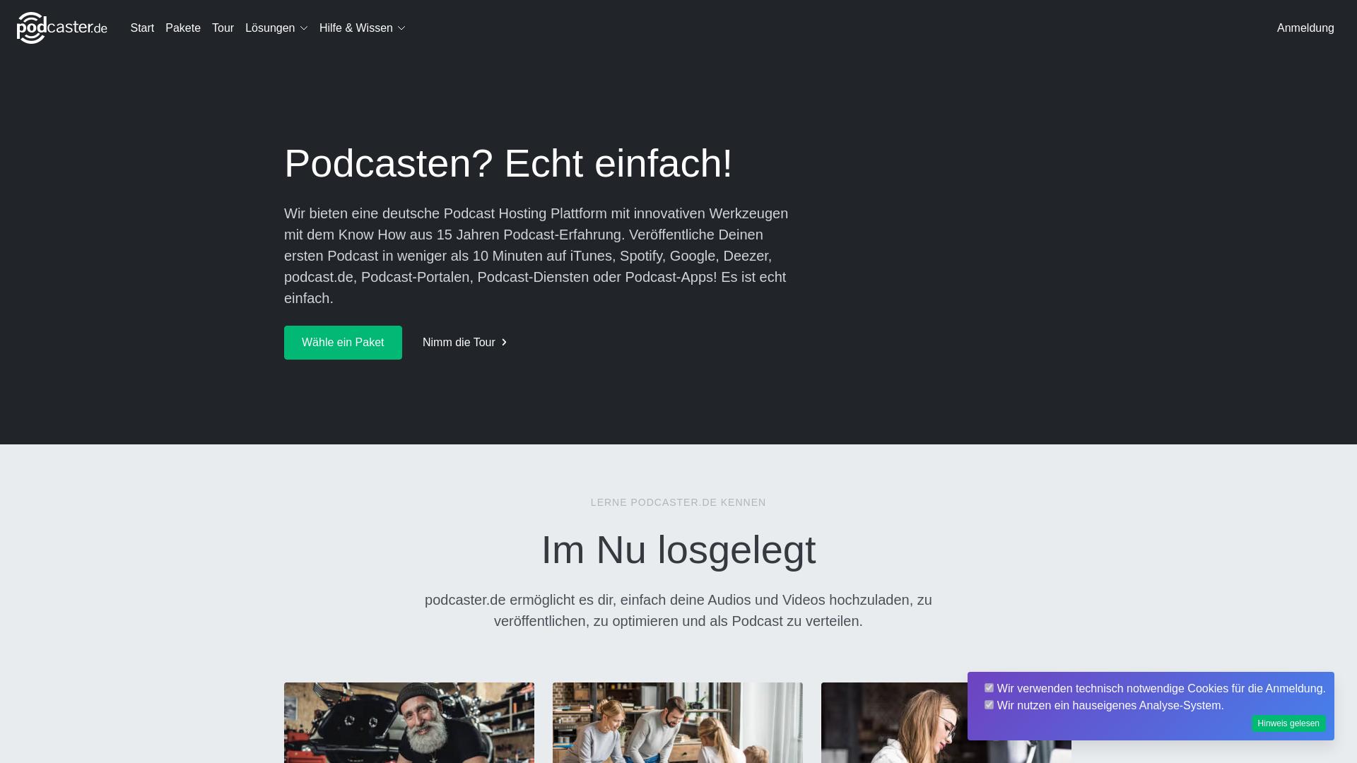 Website User Bewertung zu www.podcaster.de