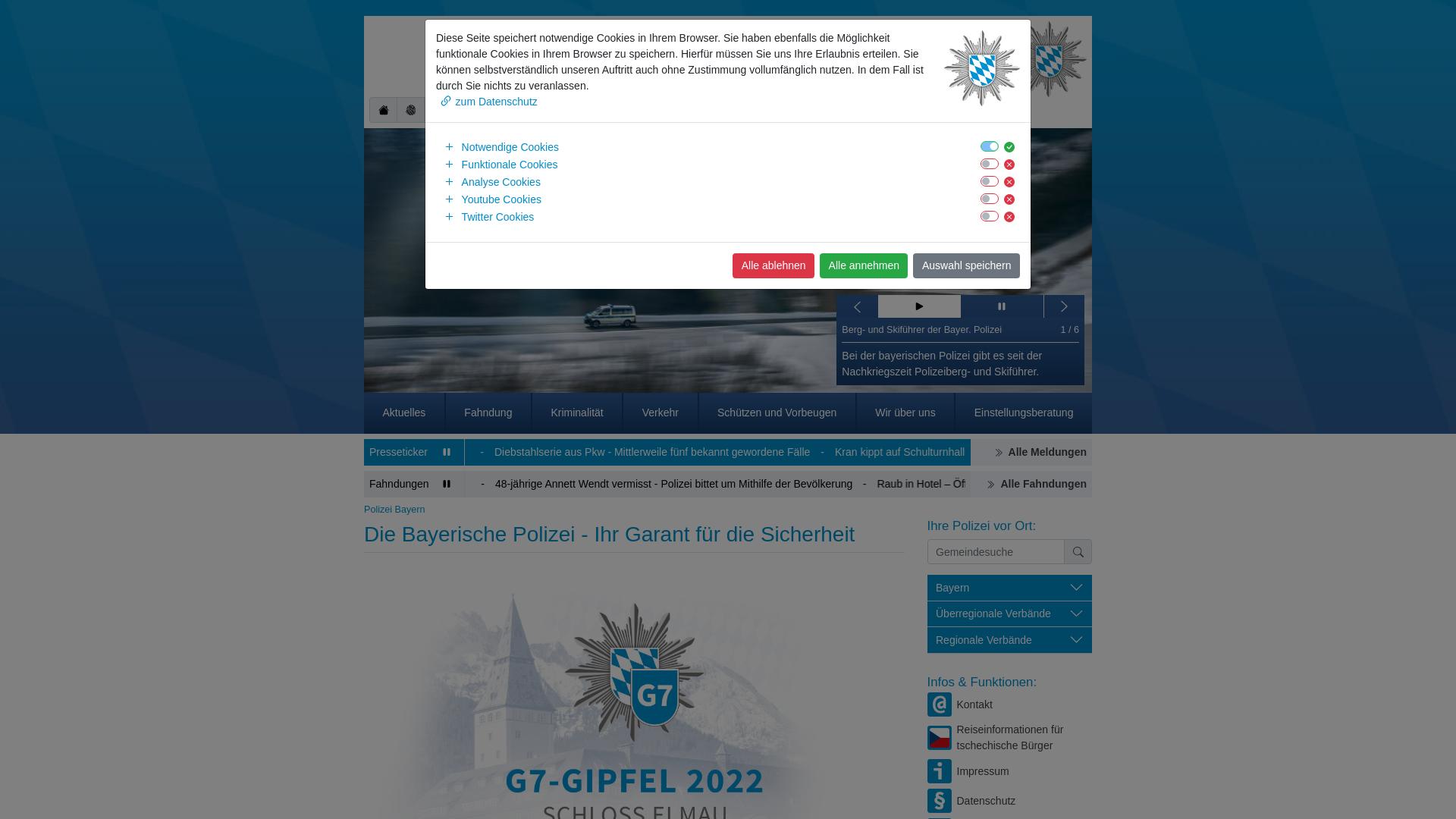 Website User Bewertung zu www.polizei.bayern.de