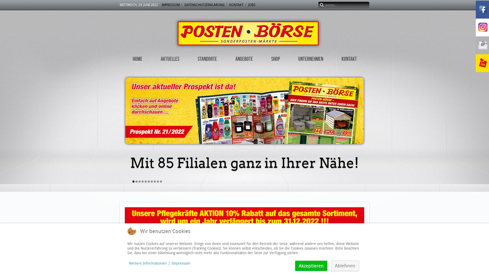 Website User Bewertung zu www.posten-boerse.de
