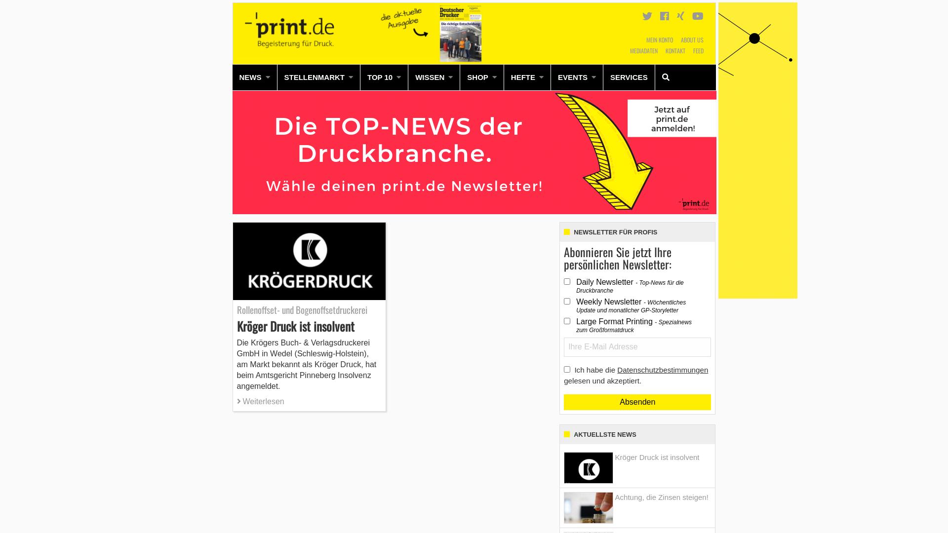 Website User Bewertung zu www.print.de