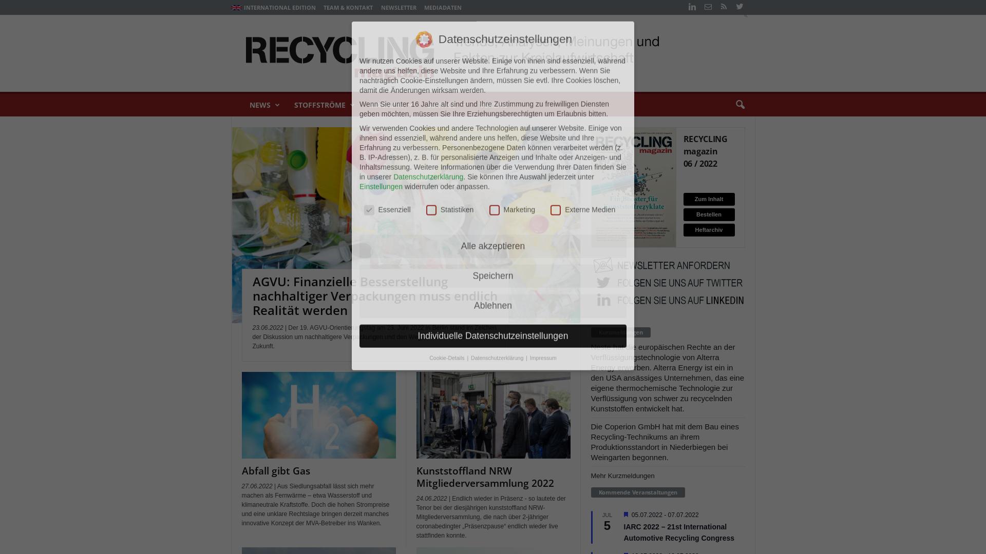 Website User Bewertung zu www.recyclingmagazin.de