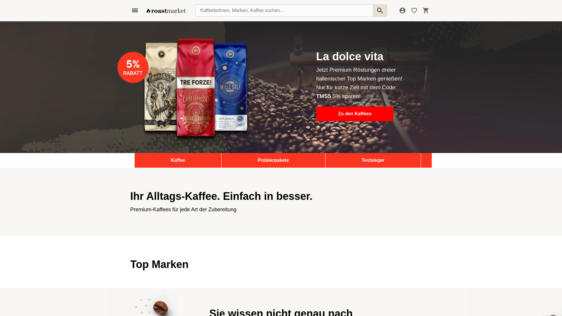 Website User Bewertung zu www.roastmarket.de